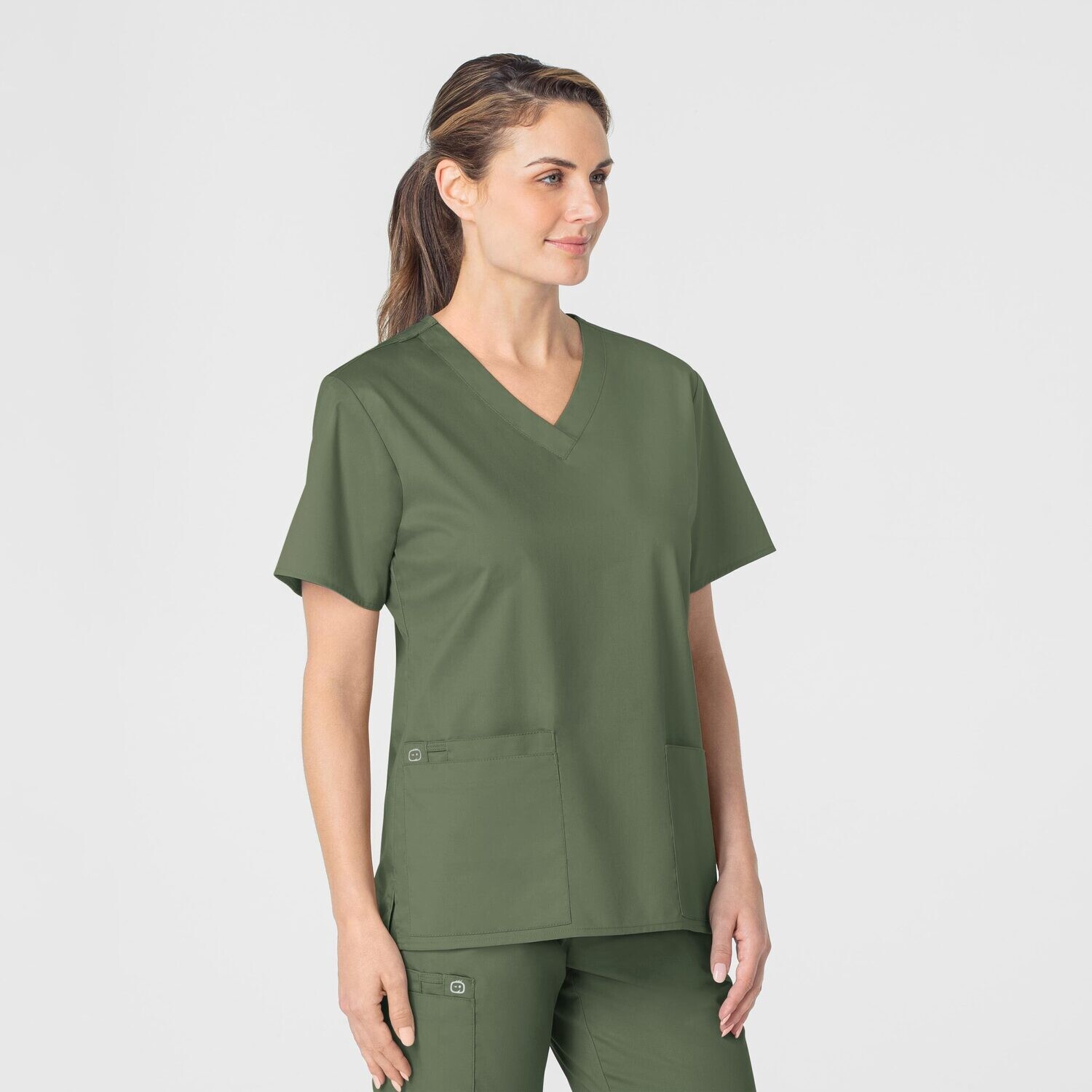 Casacca donna 101 scollo a V olive