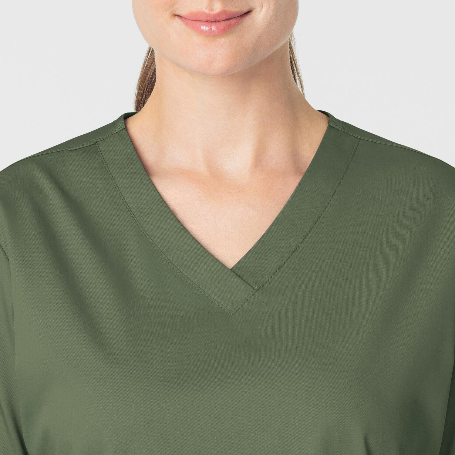 Casacca donna 101 scollo a V olive