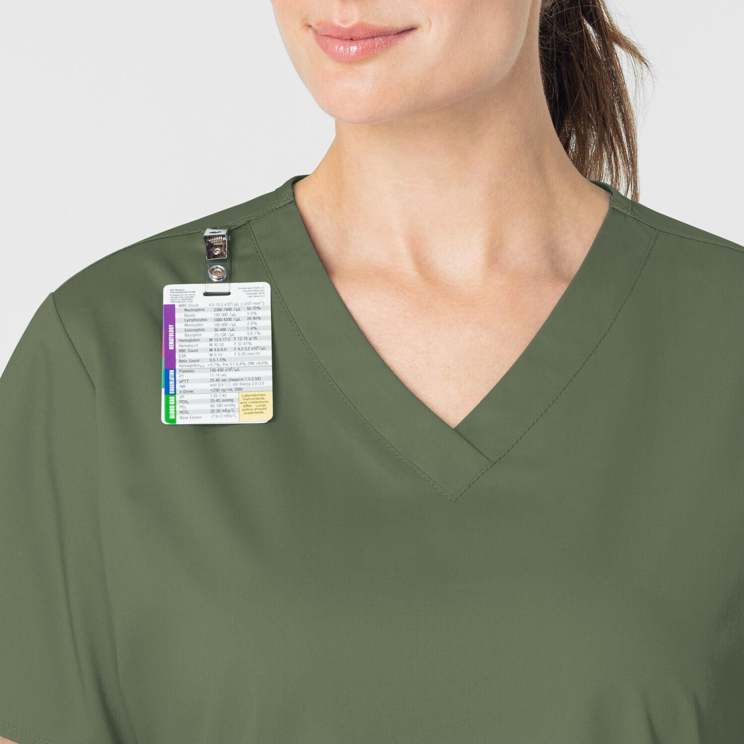 Casacca donna 101 scollo a V olive