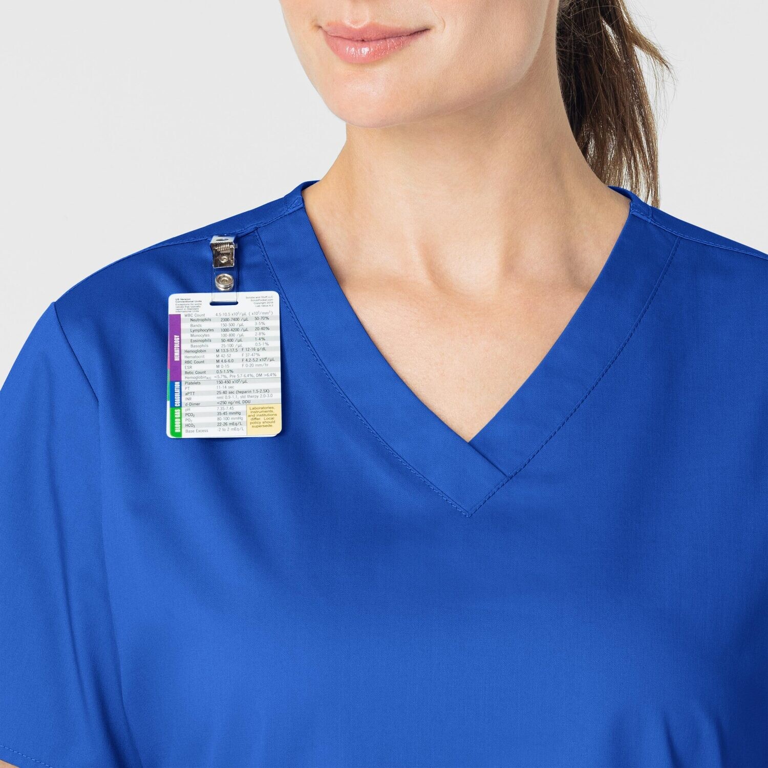 Casacca donna 101 scollo a V royal blue