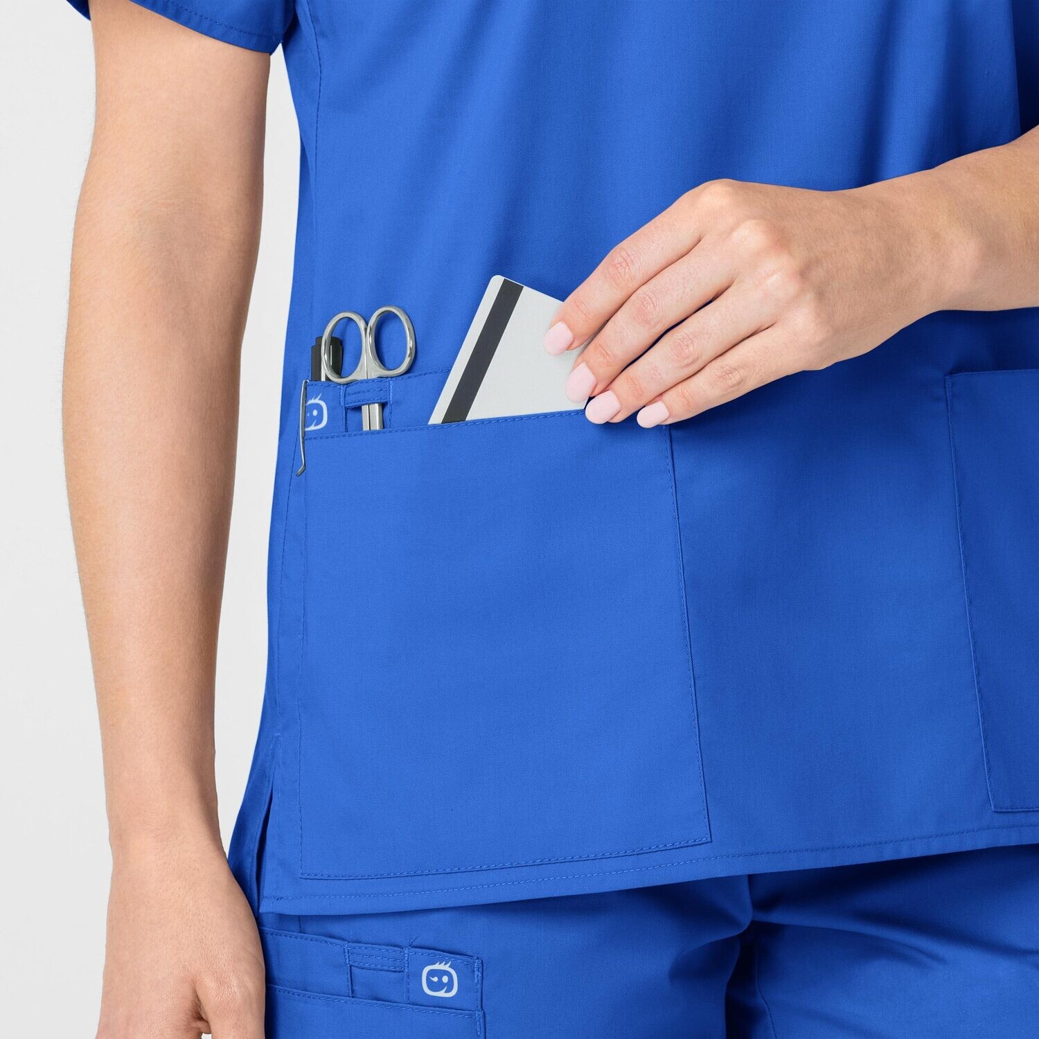 Casacca donna 101 scollo a V royal blue