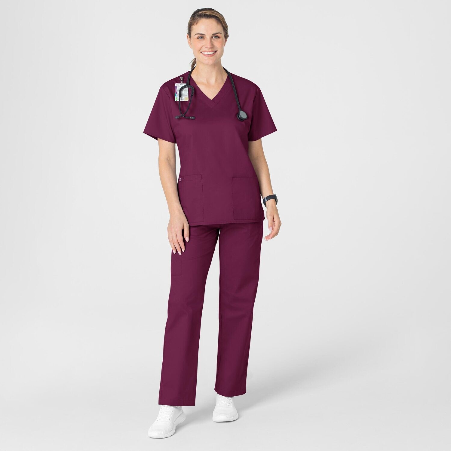 Casacca donna 101 scollo a V wine