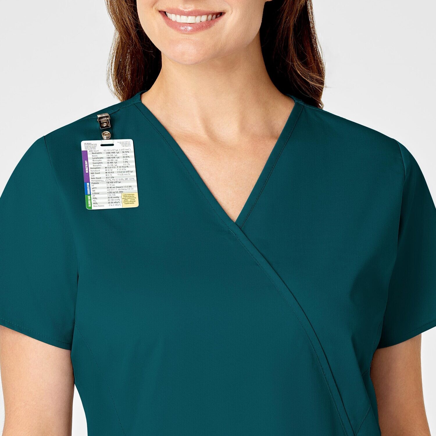 Casacca donna 102 scollo a Y caribbean blue
