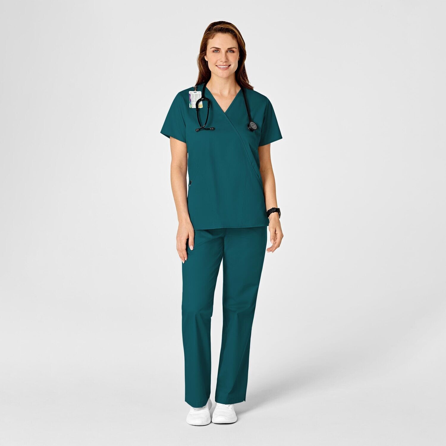 Casacca donna 102 scollo a Y caribbean blue
