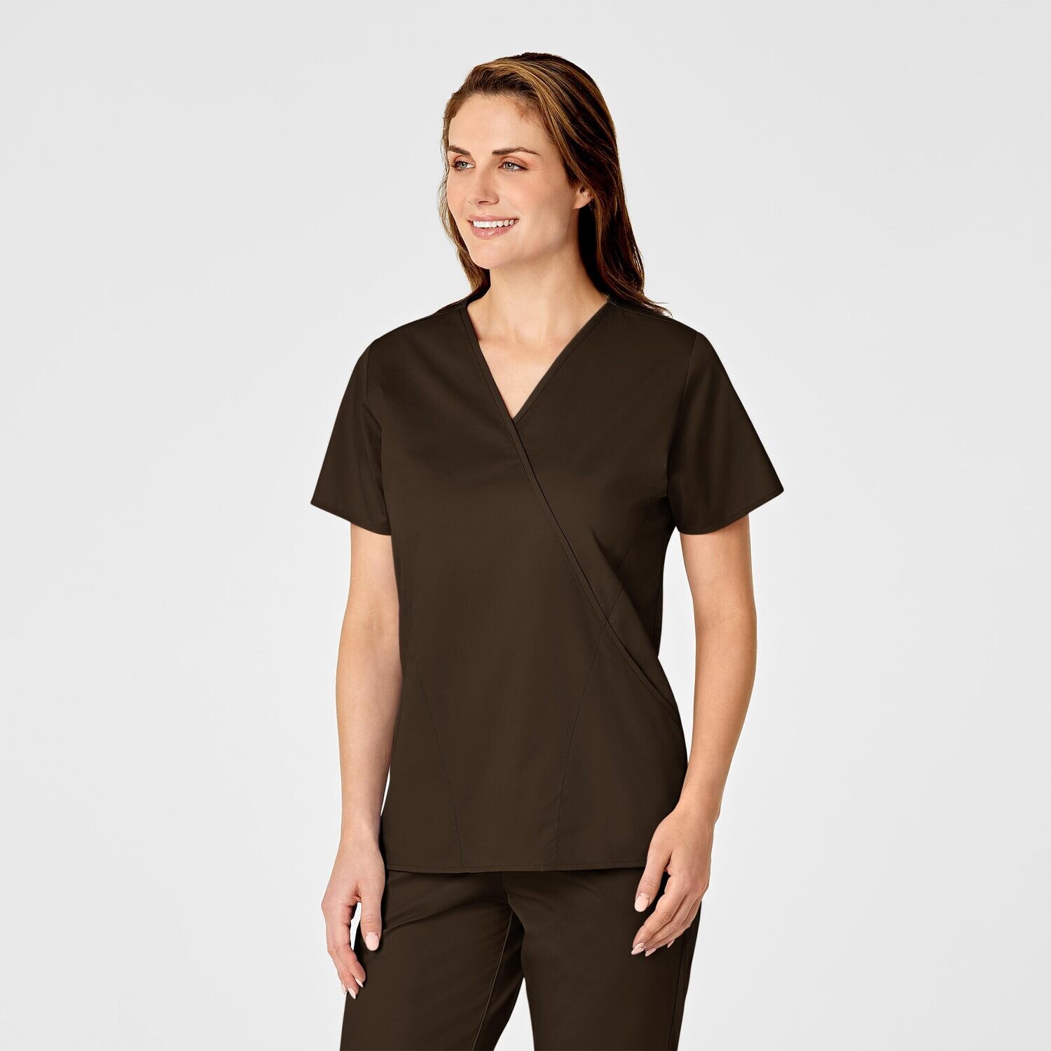 Casacca donna 102 scollo a Y chocolate