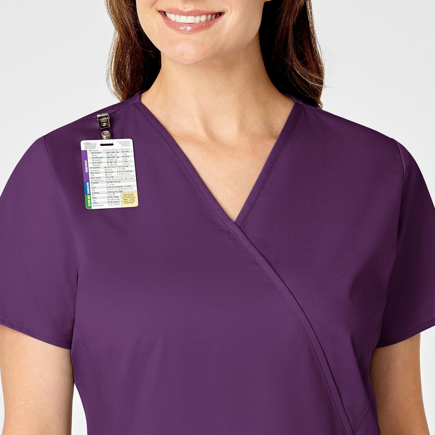 Casacca donna 102 scollo a Y eggplant