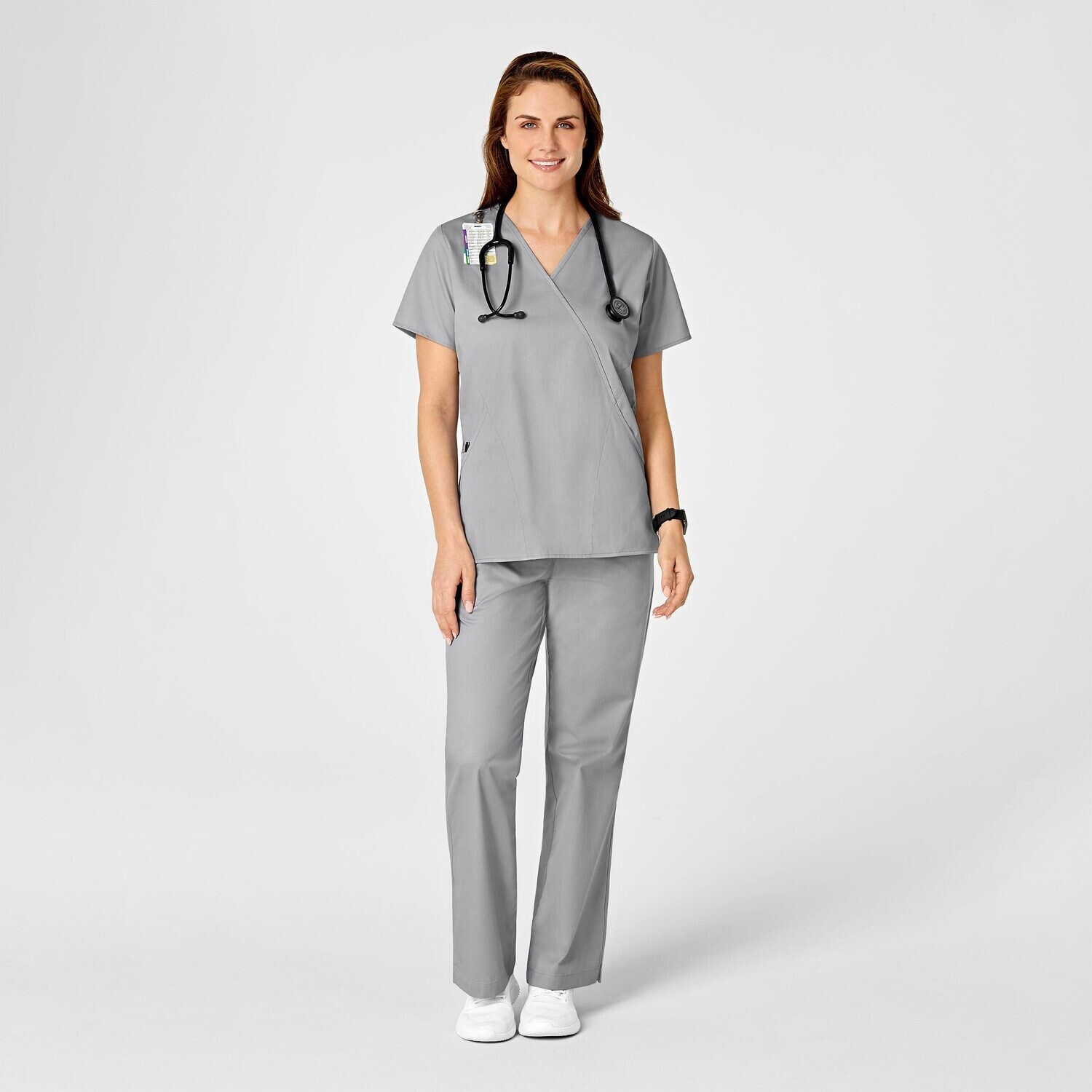 Casacca donna 102 scollo a Y grey