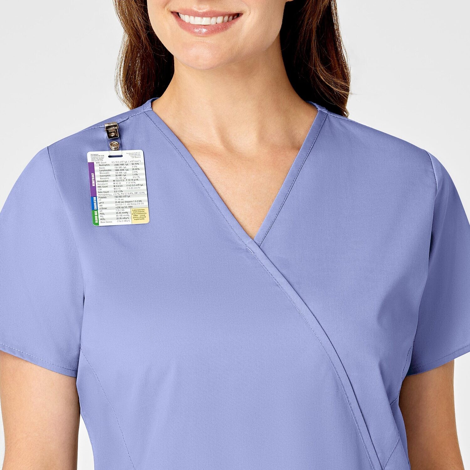 Casacca donna 102 scollo a Y ceil blue