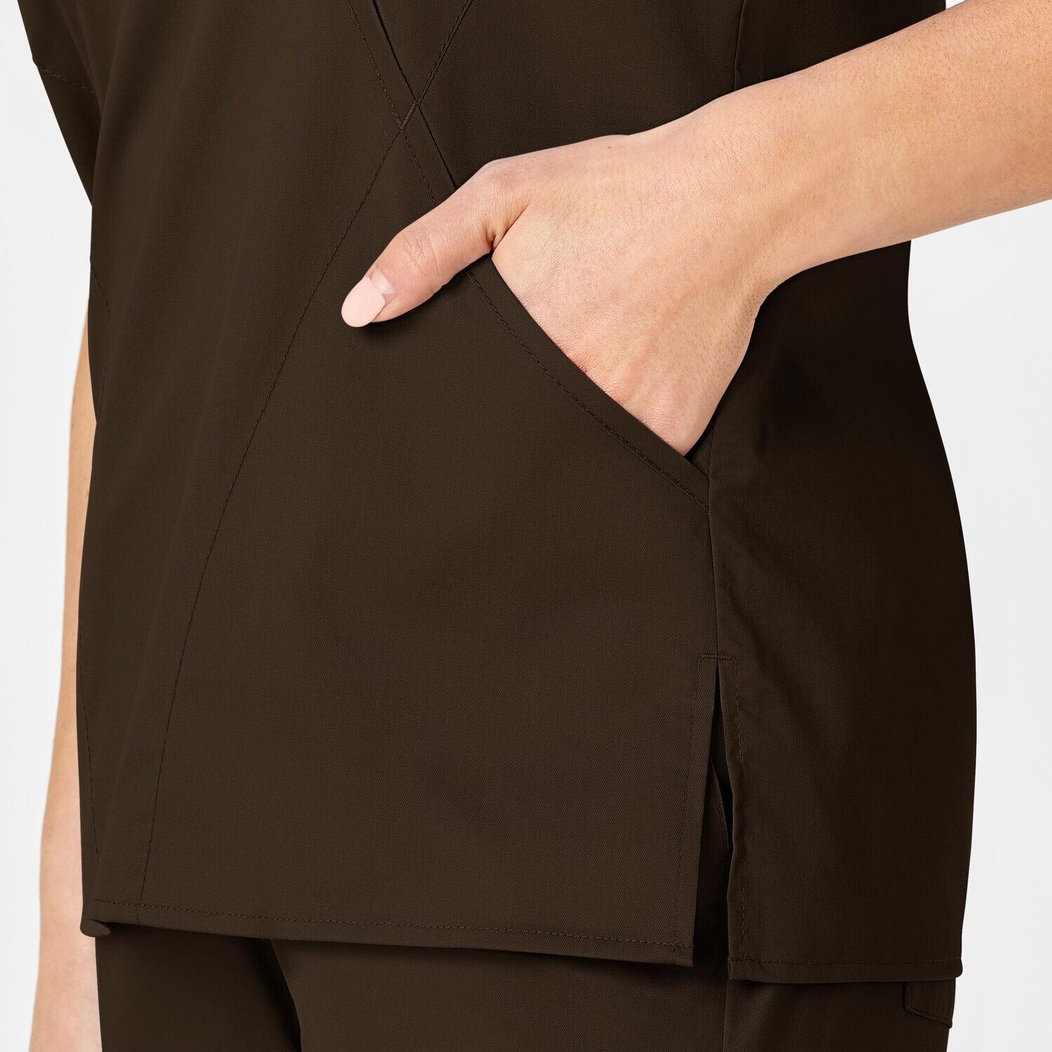 Casacca donna 102 scollo a Y chocolate