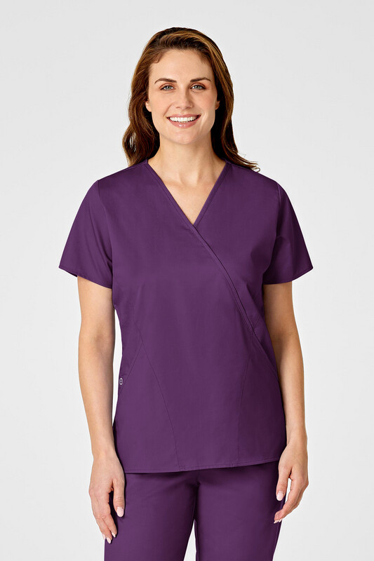 Casacca donna 102 scollo a Y eggplant