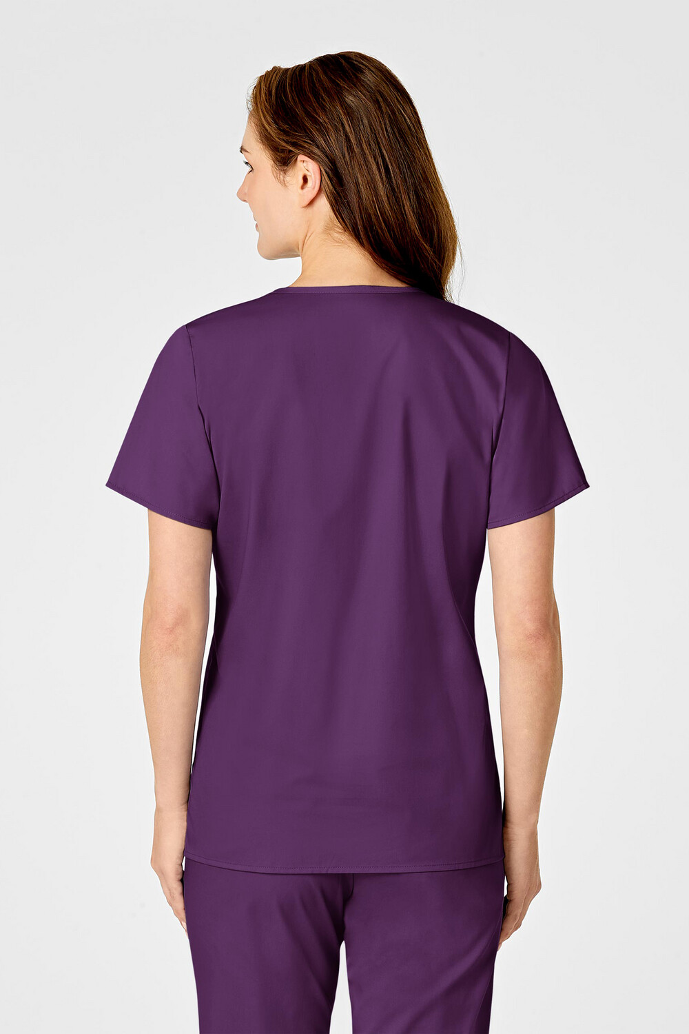 Casacca donna 102 scollo a Y eggplant