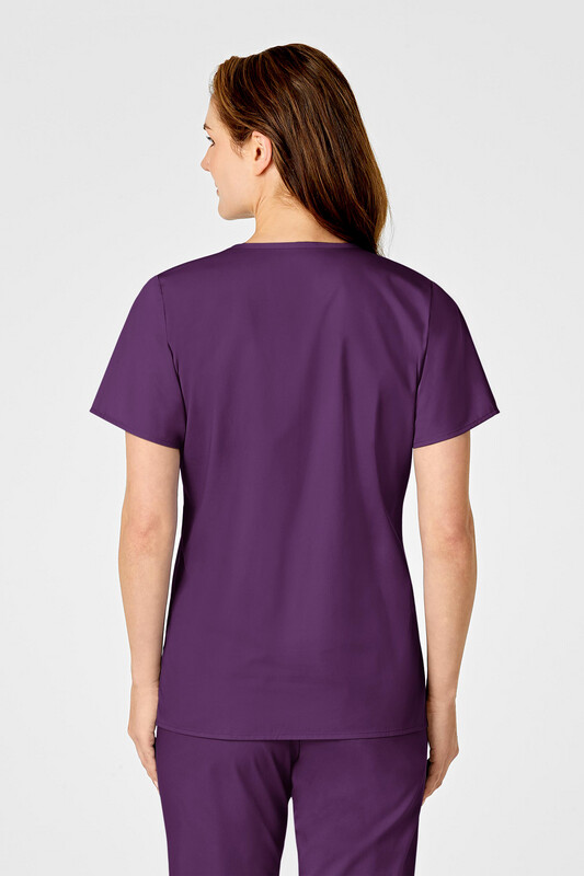 Casacca donna 102 scollo a Y eggplant