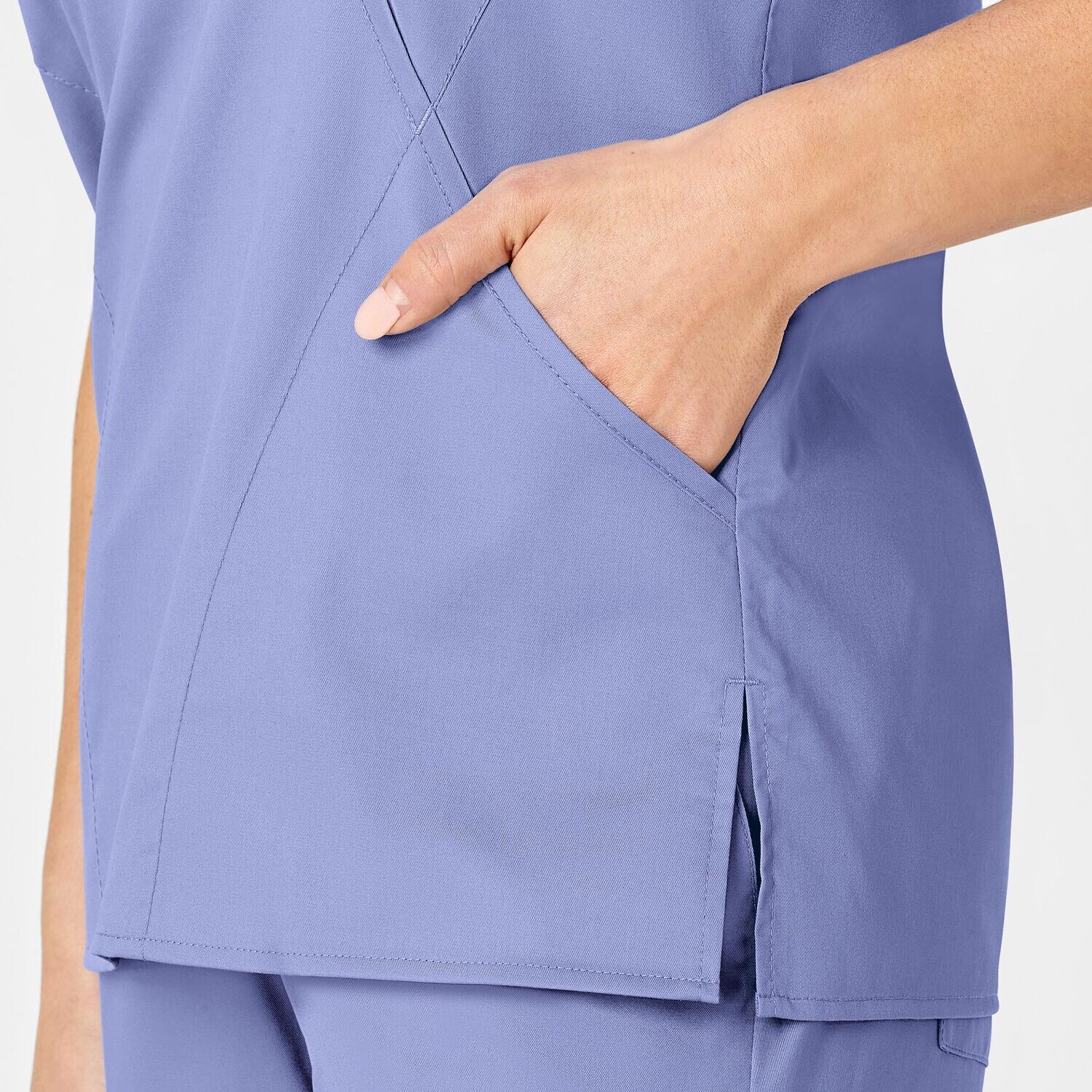 Casacca donna 102 scollo a Y ceil blue