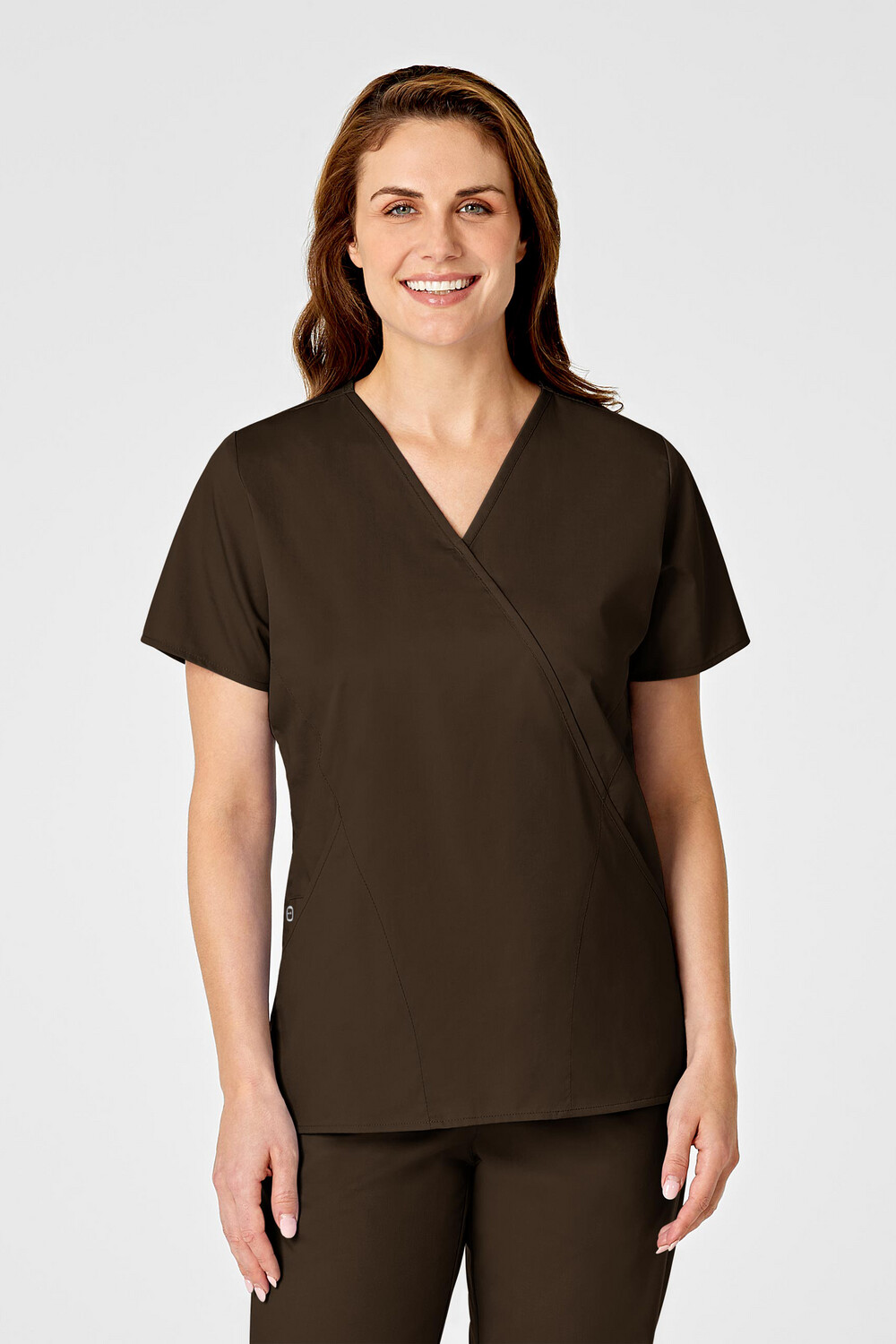 Casacca donna 102 scollo a Y chocolate