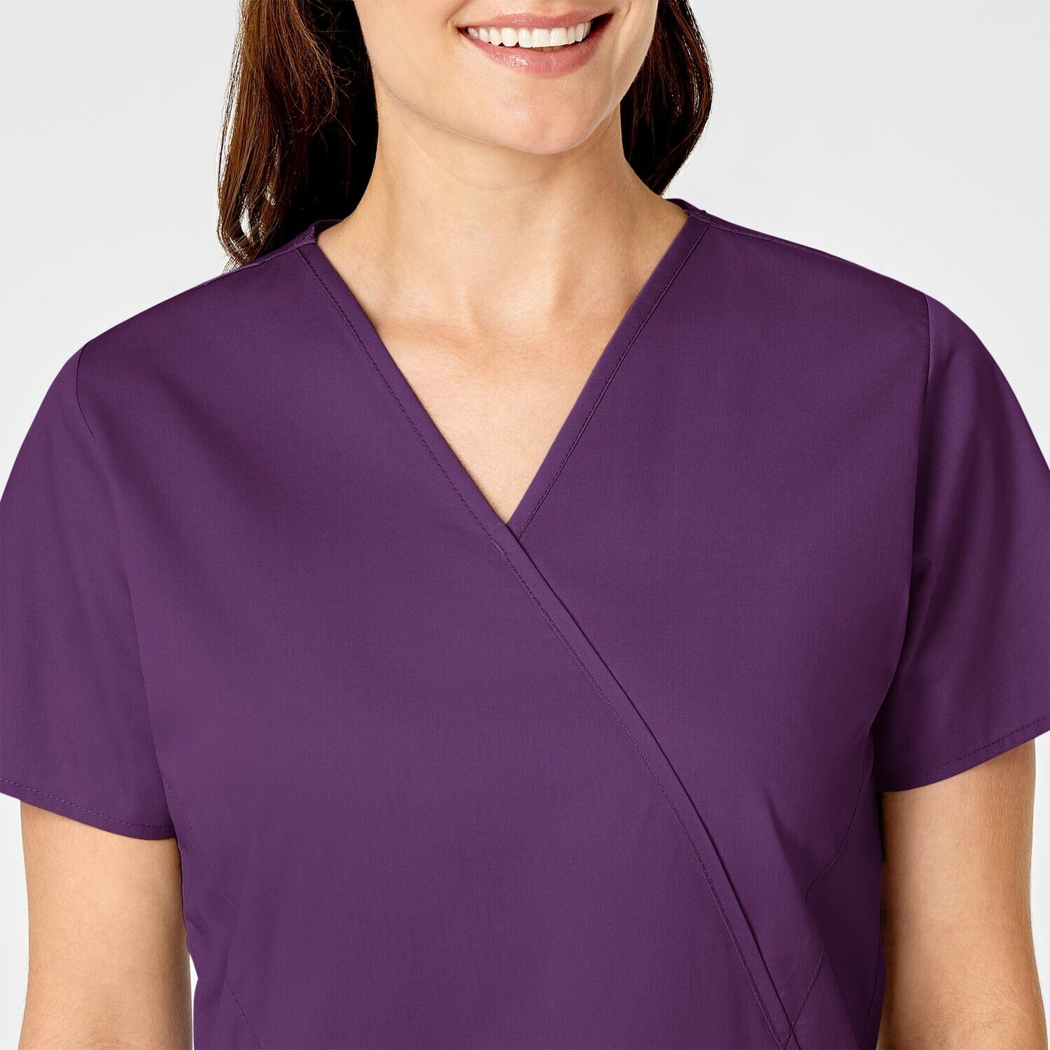 Casacca donna 102 scollo a Y eggplant
