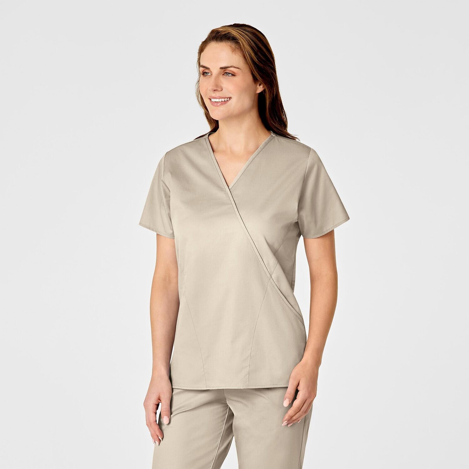 Casacca donna 102 scollo a Y khaki