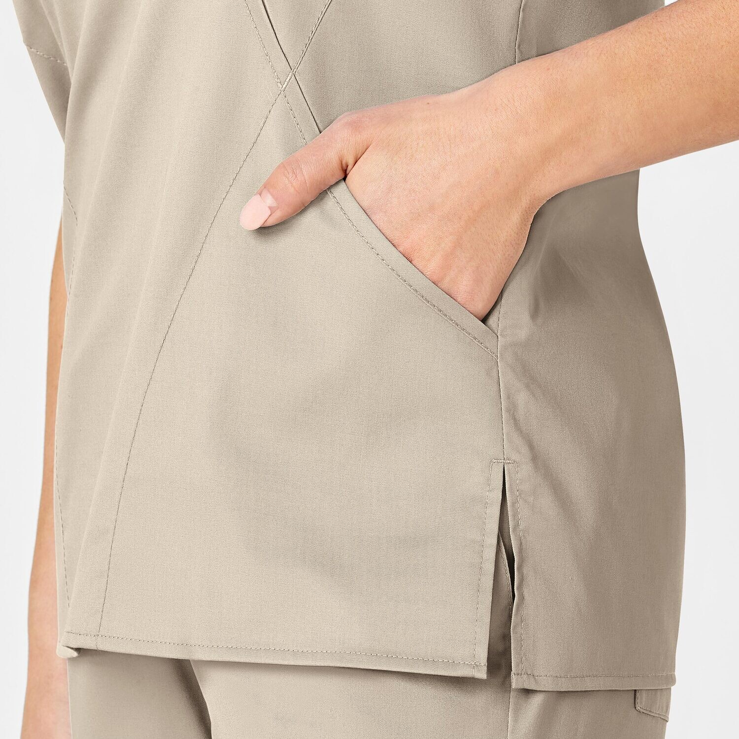 Casacca donna 102 scollo a Y khaki