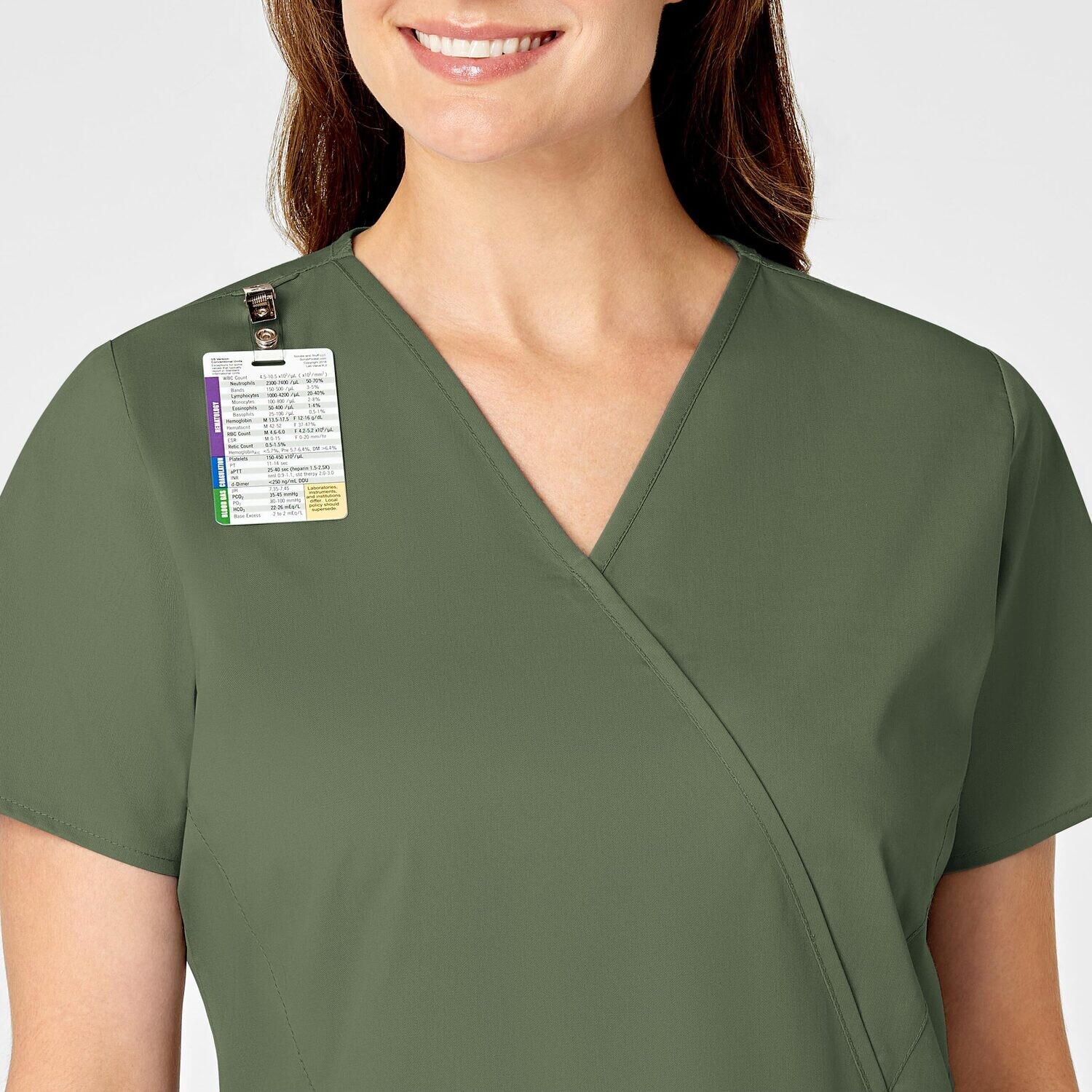 Casacca donna 102 scollo a Y olive