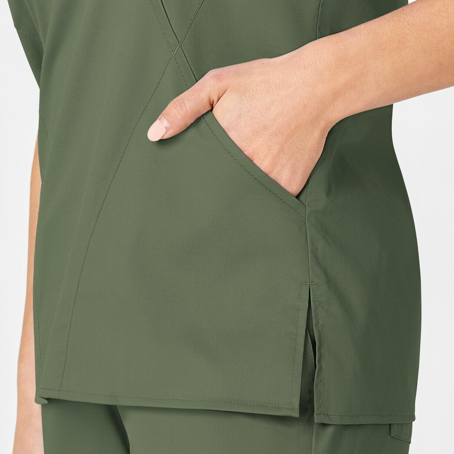 Casacca donna 102 scollo a Y olive