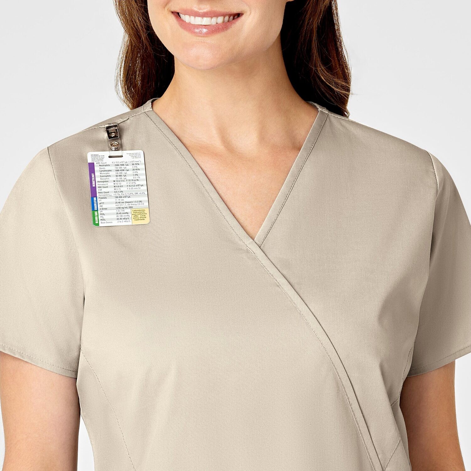 Casacca donna 102 scollo a Y khaki