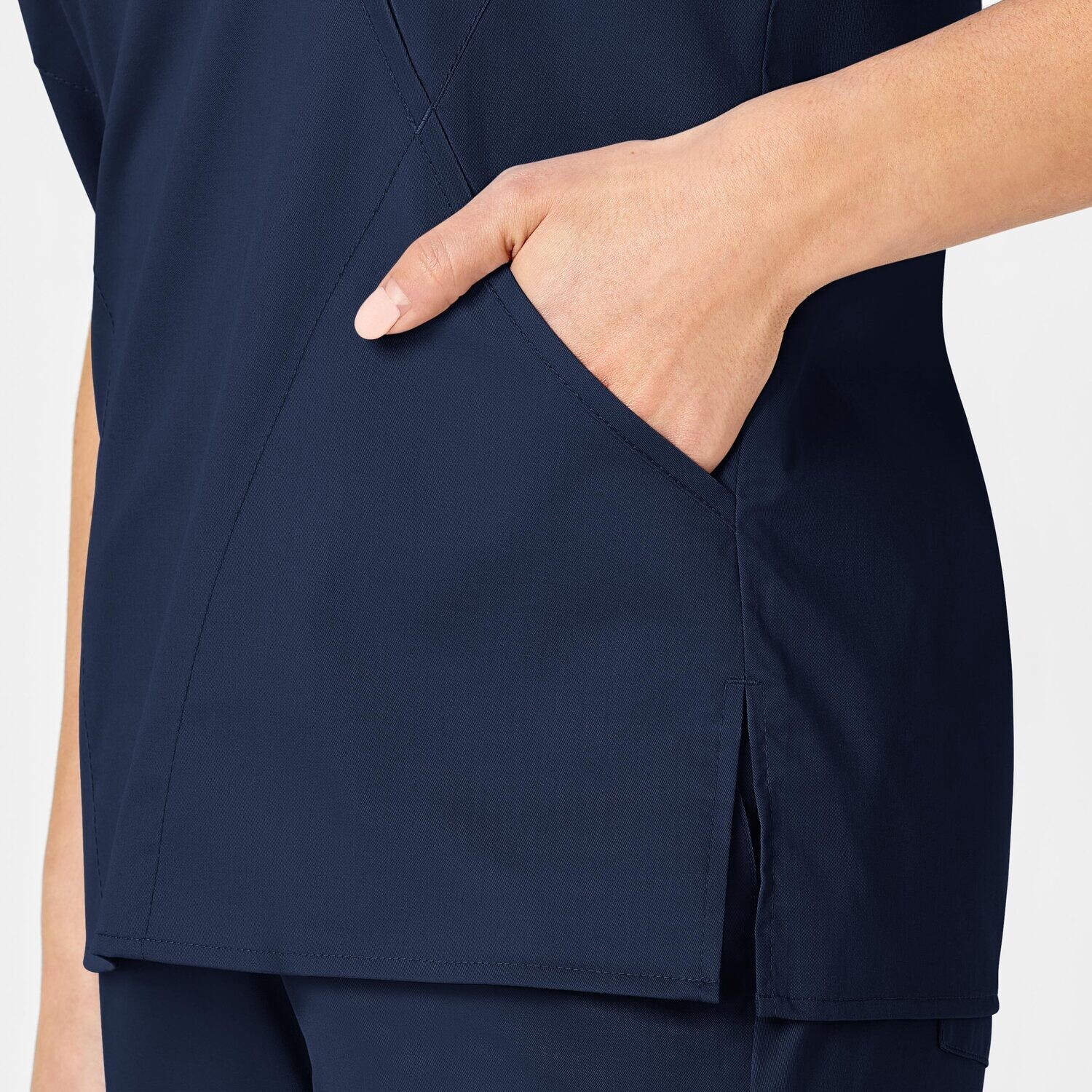 Casacca donna 102 scollo a Y navy blue