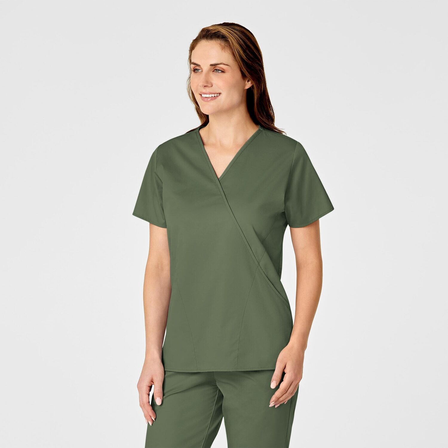 Casacca donna 102 scollo a Y olive