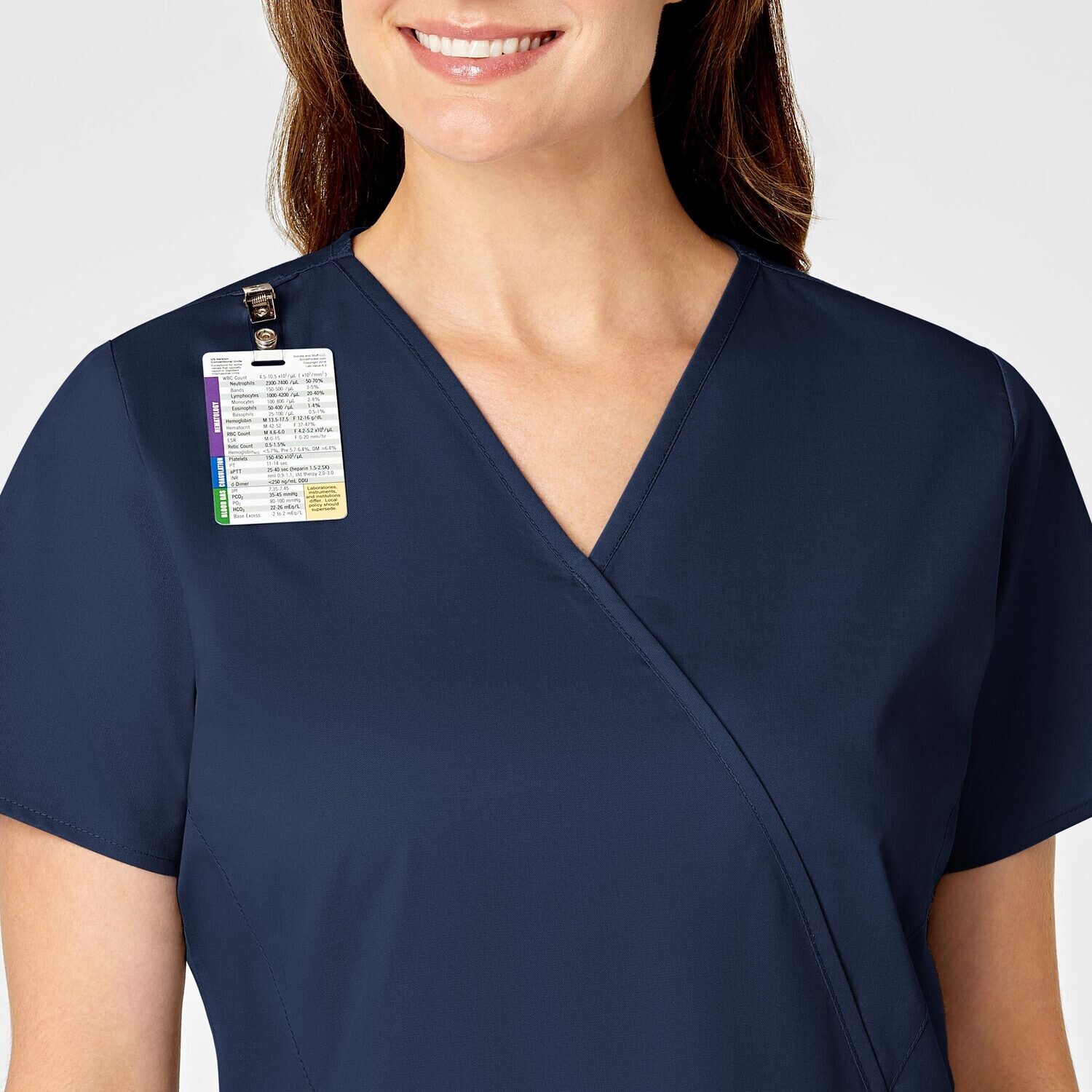 Casacca donna 102 scollo a Y navy blue