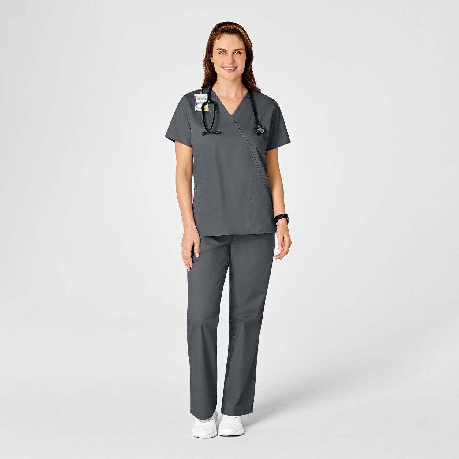 Casacca donna 102 scollo a Y pewter