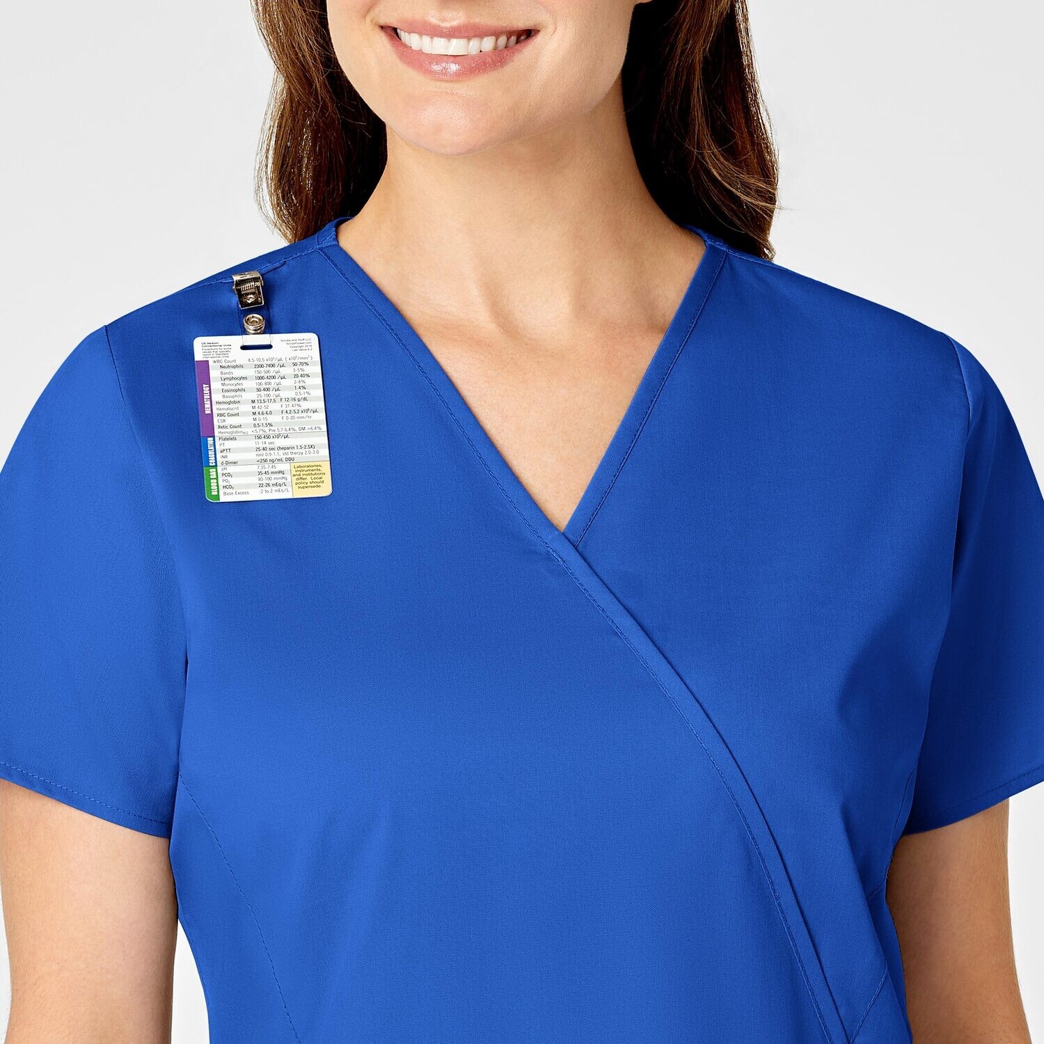 Casacca donna 102 scollo a Y royal blue