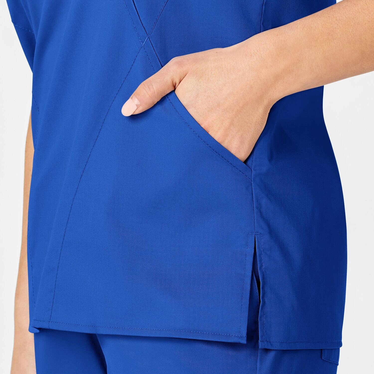 Casacca donna 102 scollo a Y royal blue