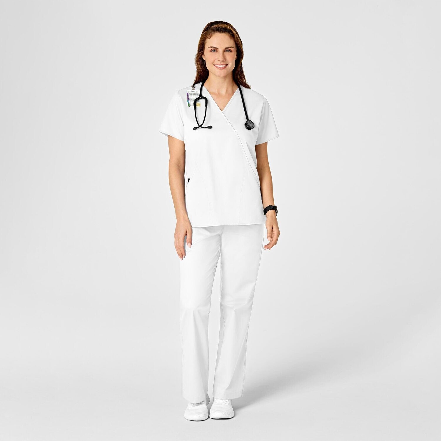 Casacca donna 102 scollo a Y white