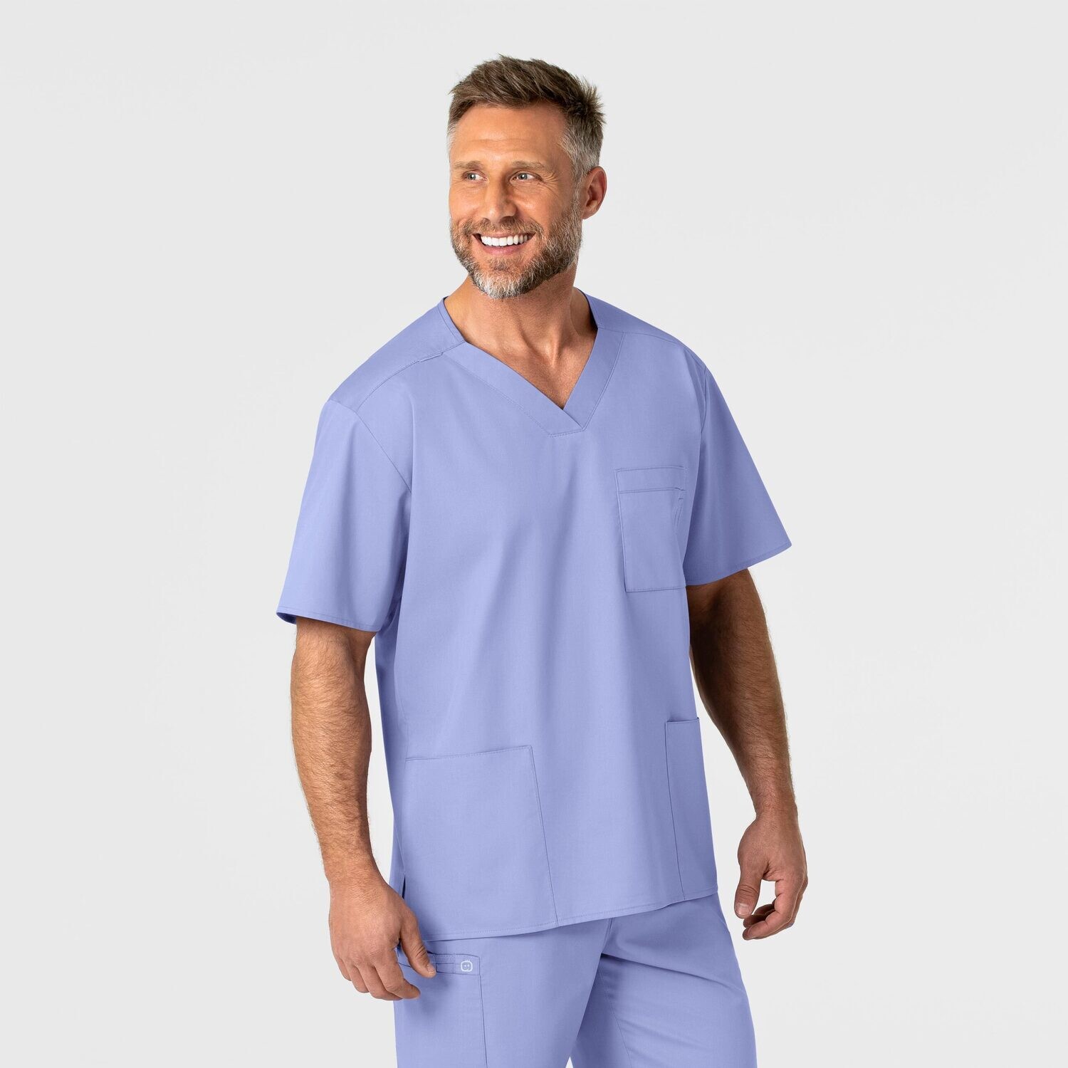 Casacca uomo 103 scollo a V ceil blue