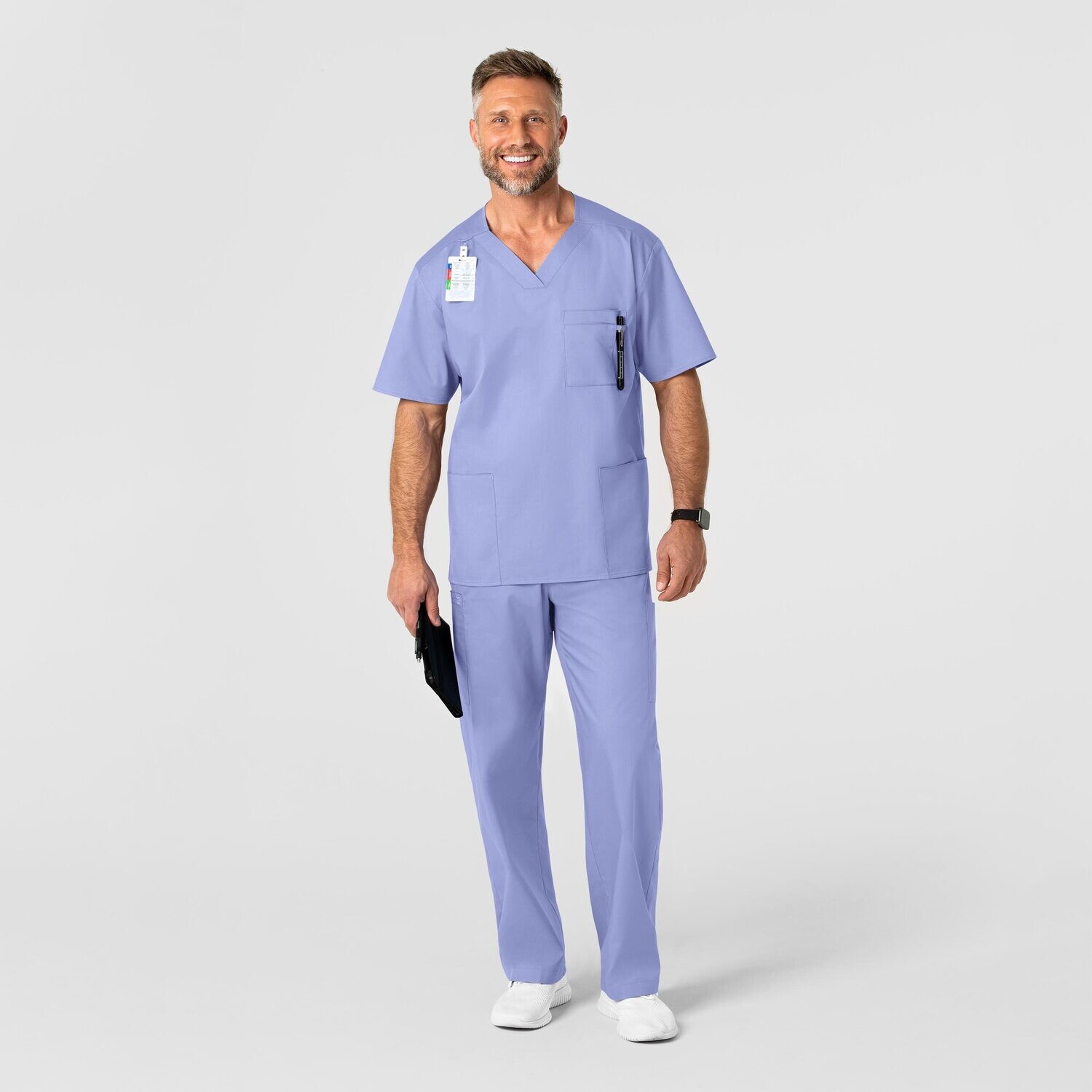 Casacca uomo 103 scollo a V ceil blue