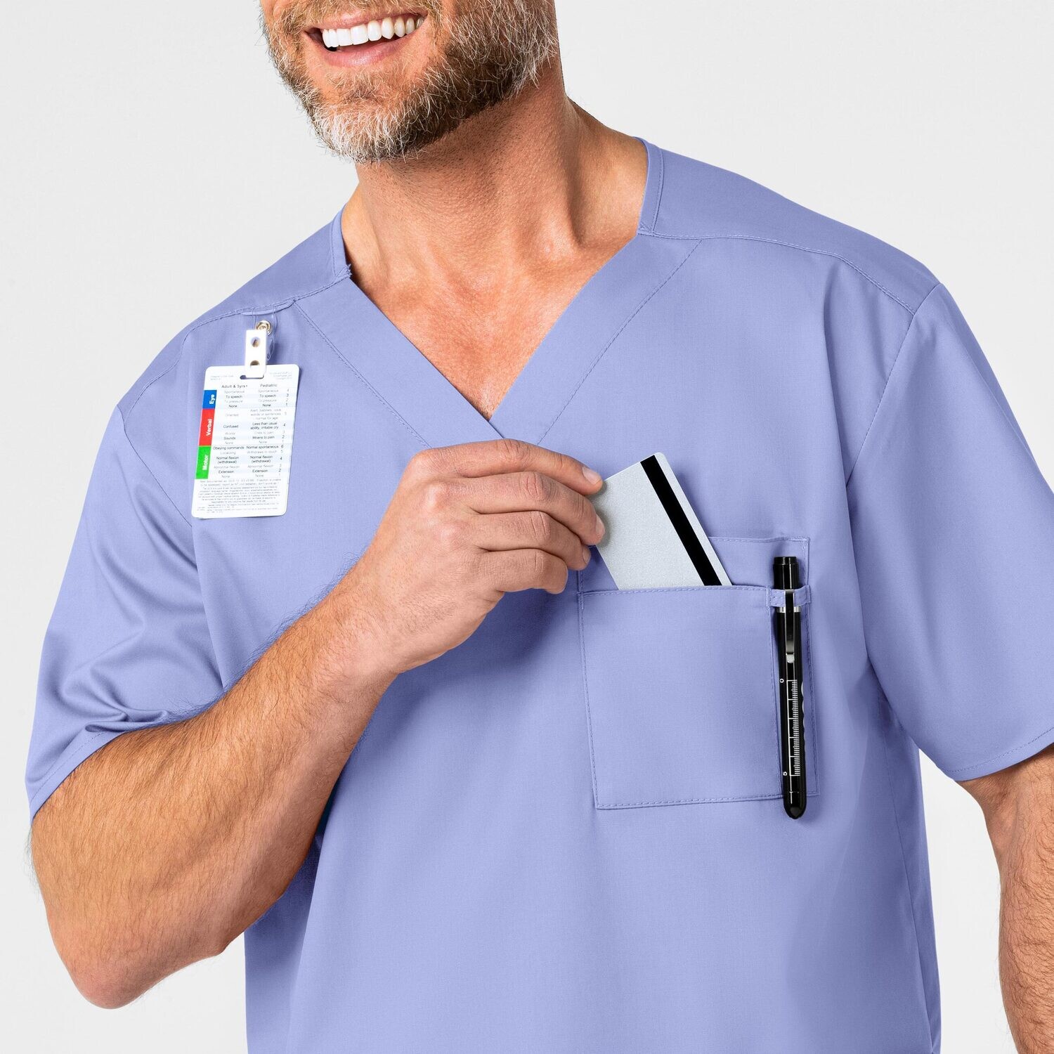 Casacca uomo 103 scollo a V ceil blue