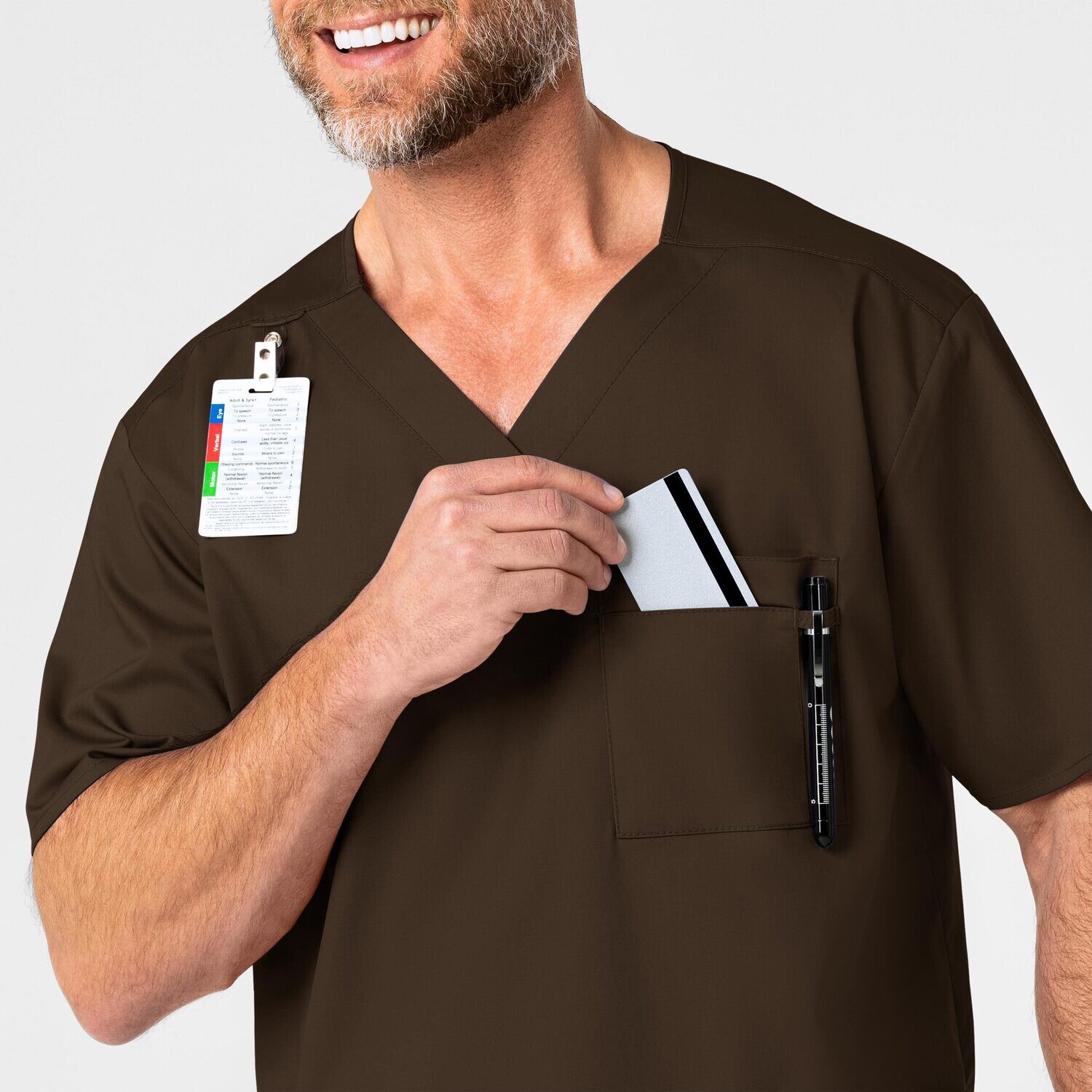 Casacca uomo 103 scollo a V chocolate