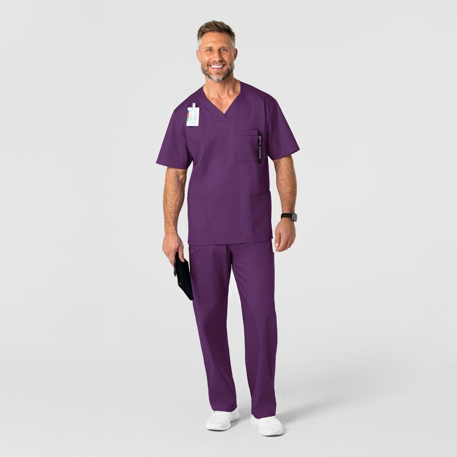 Casacca uomo 103 scollo a V eggplant