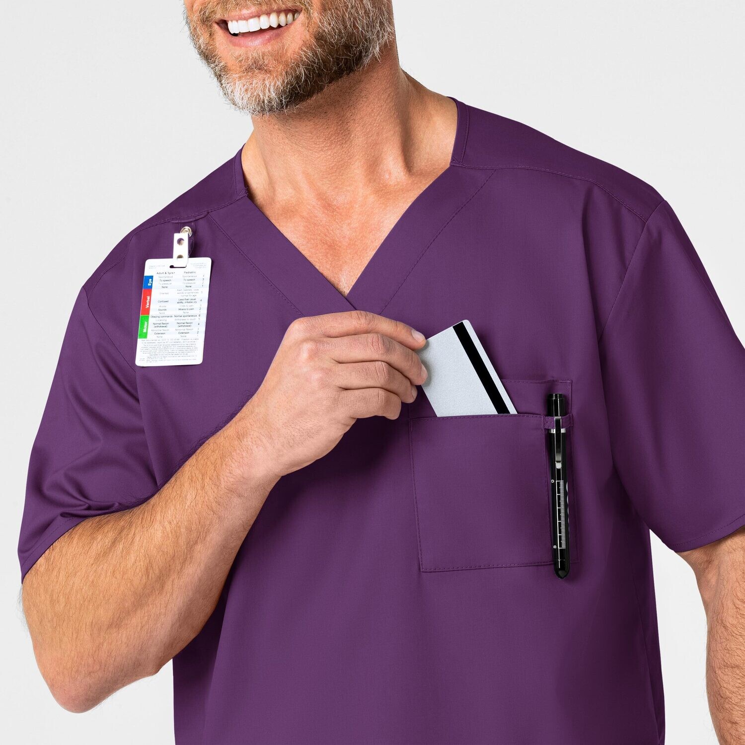 Casacca uomo 103 scollo a V eggplant