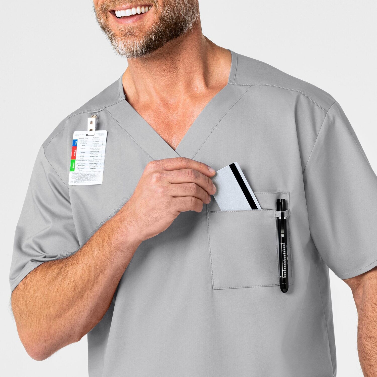 Casacca uomo 103 scollo a V grey