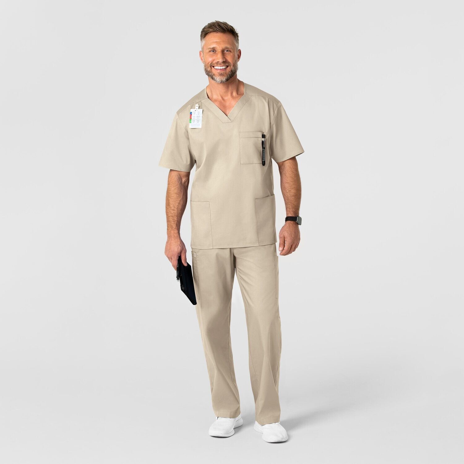 Casacca uomo 103 scollo a V khaki