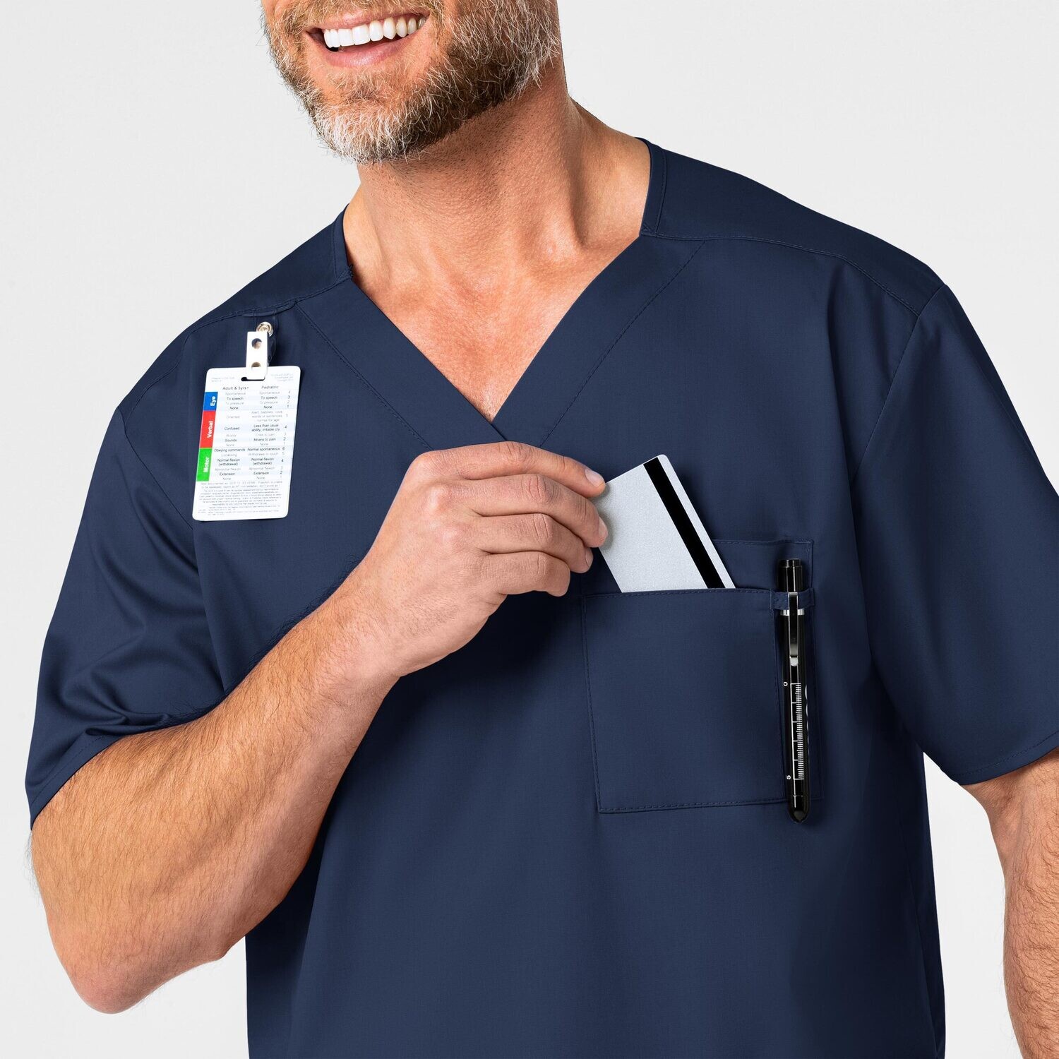 Casacca uomo 103 scollo a V navy blue