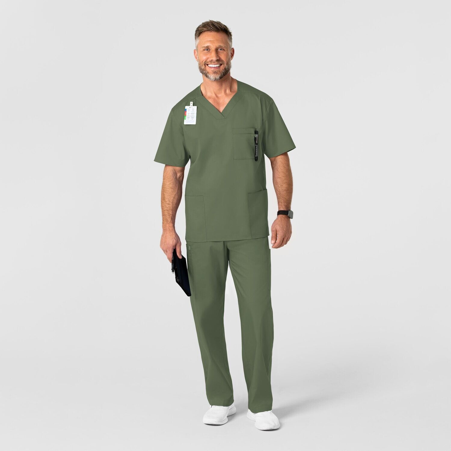 Casacca uomo 103 scollo a V olive