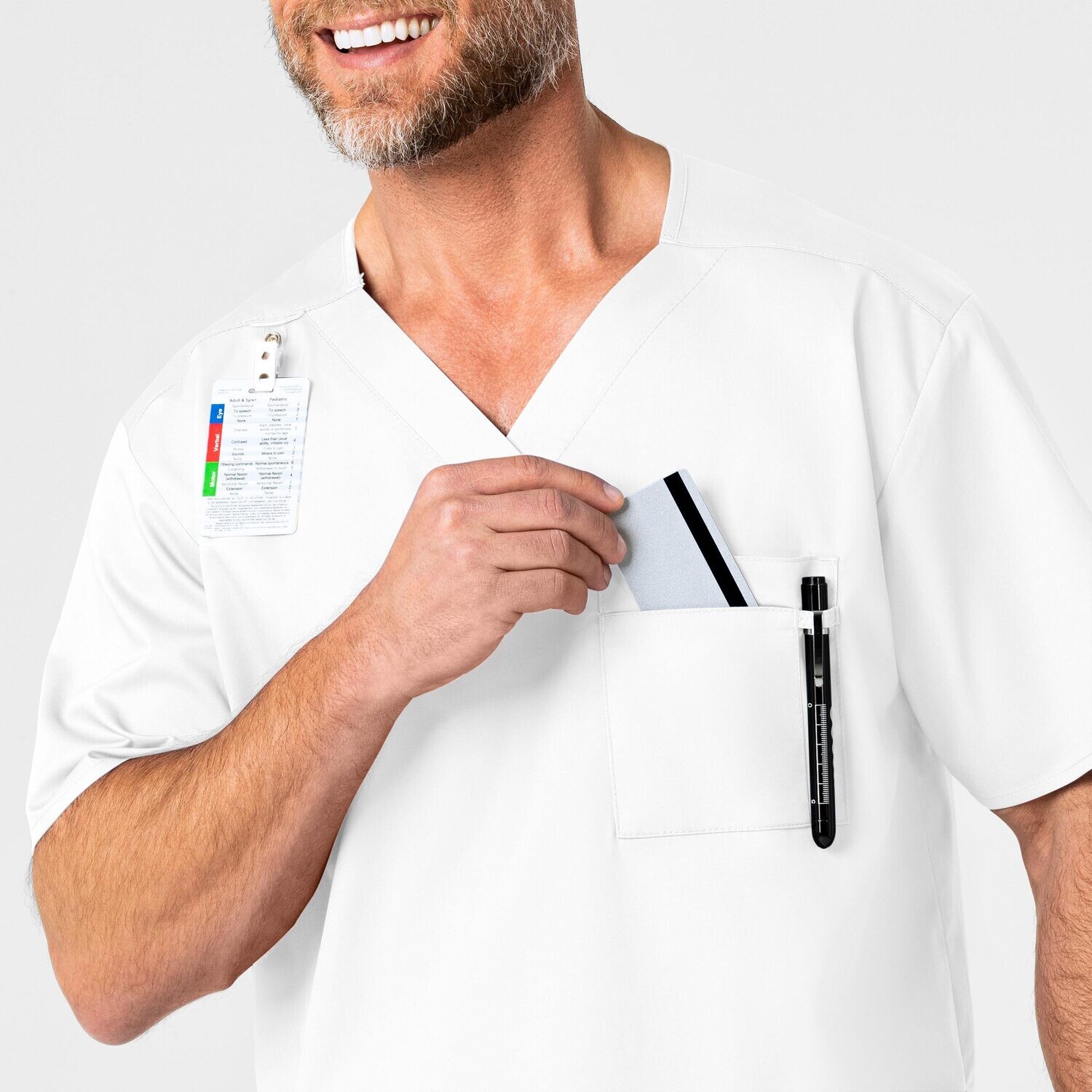 Casacca uomo 103 scollo a V white