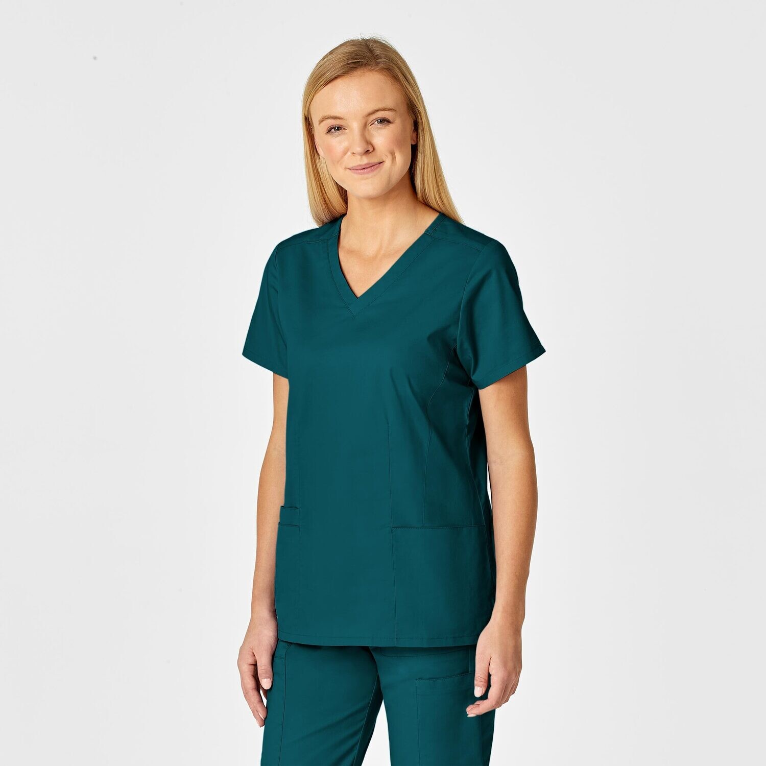 Casacca donna 105 scollo a V caribbean blue