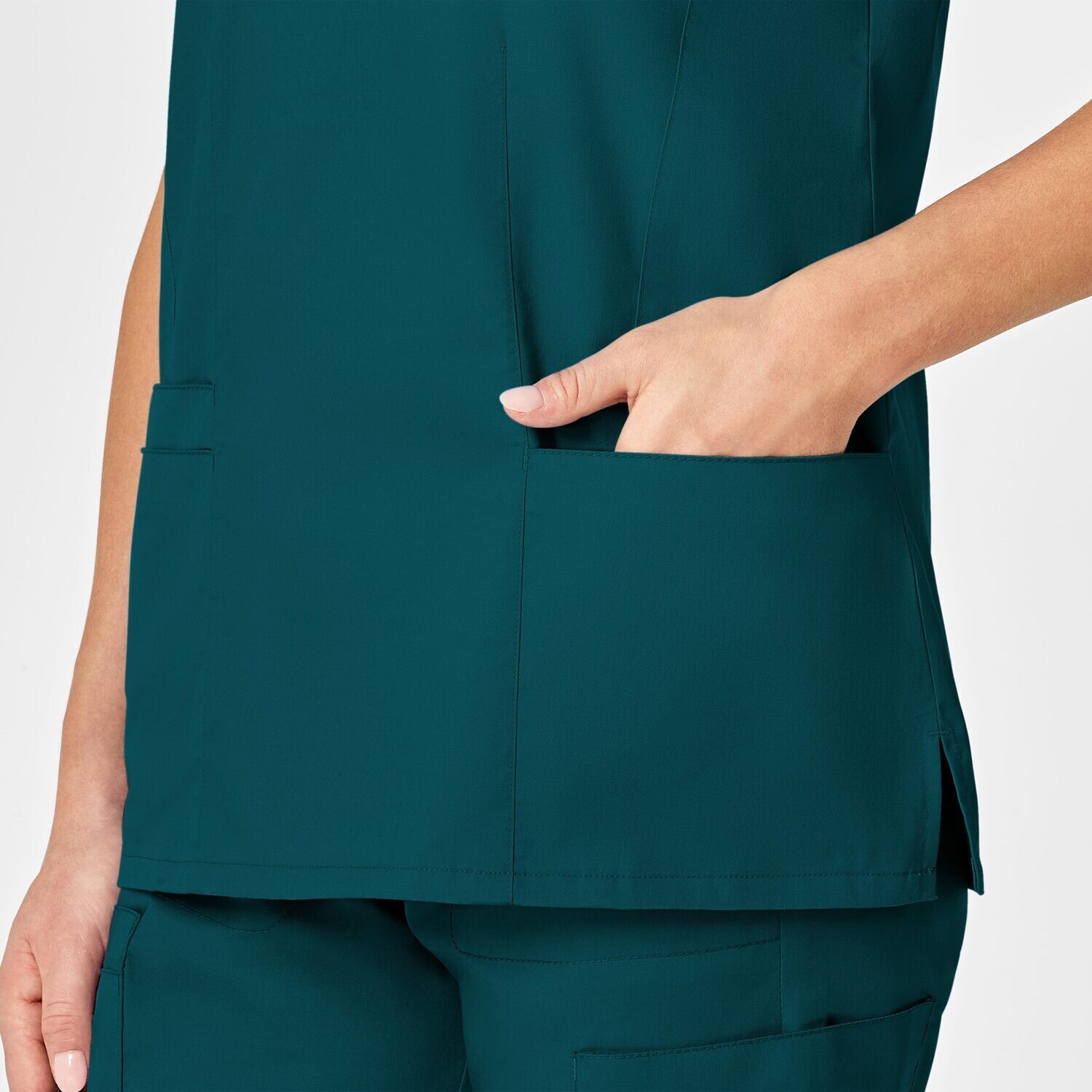 Casacca donna 105 scollo a V caribbean blue