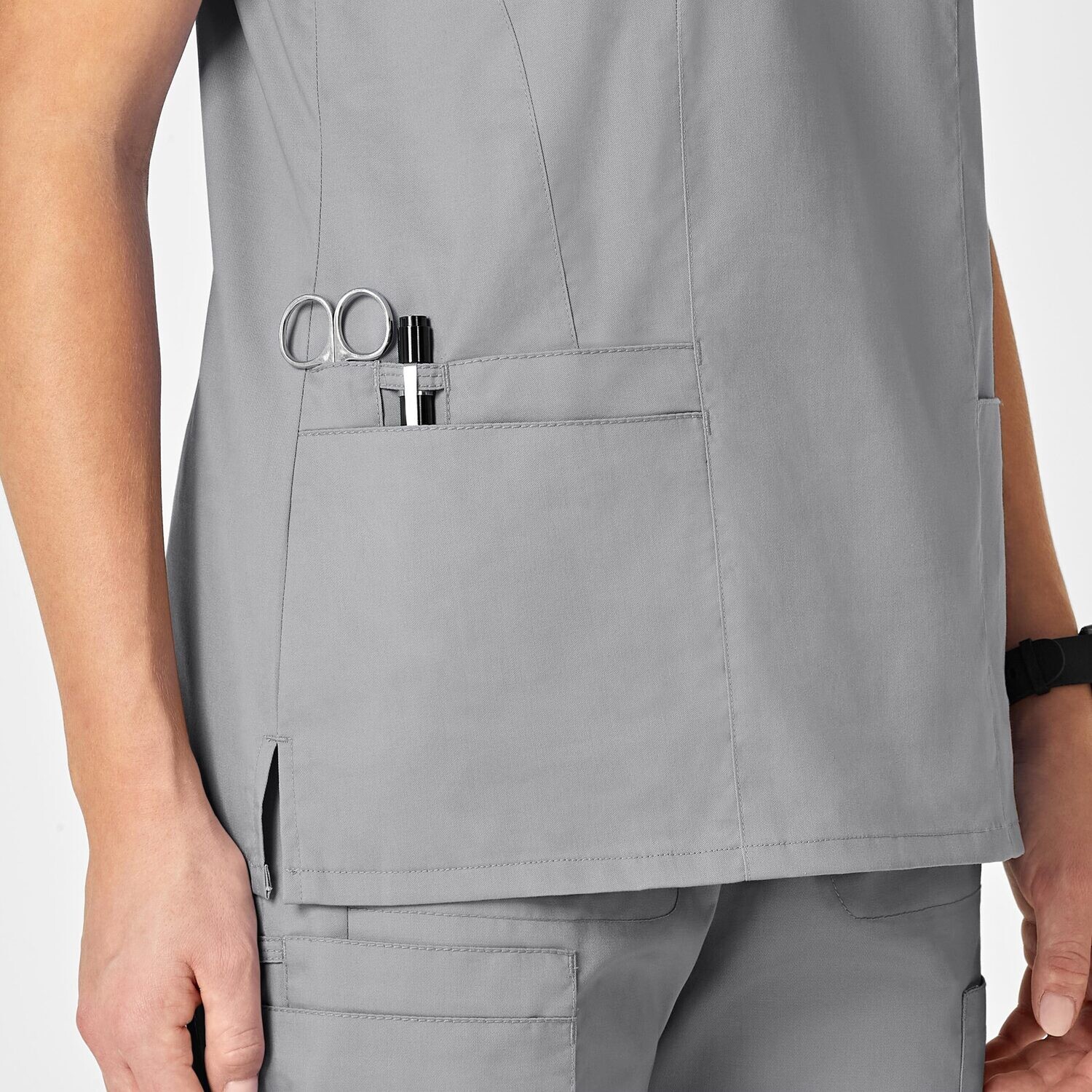 Casacca donna 105 scollo a V grey