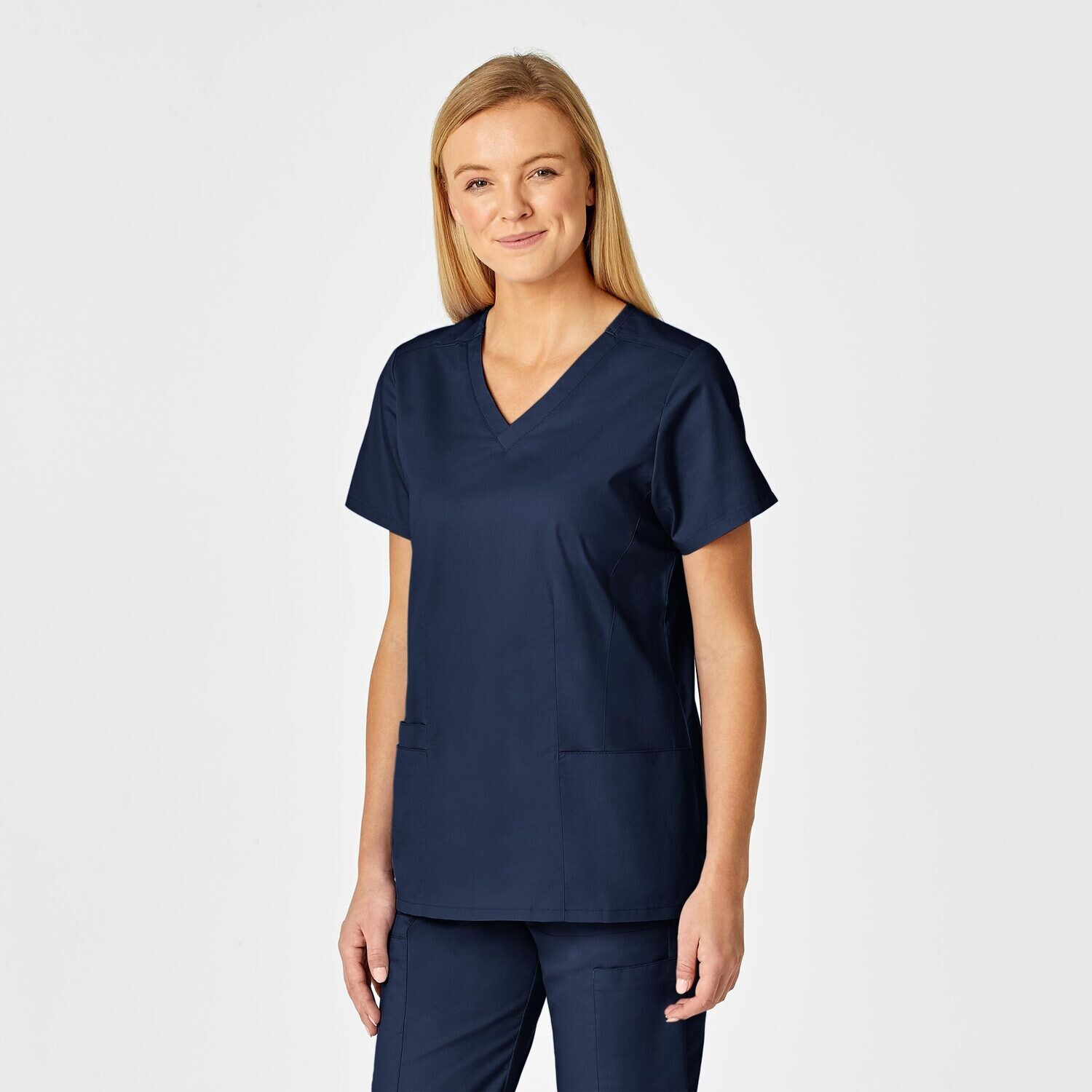 Casacca donna 105 scollo a V navy blue