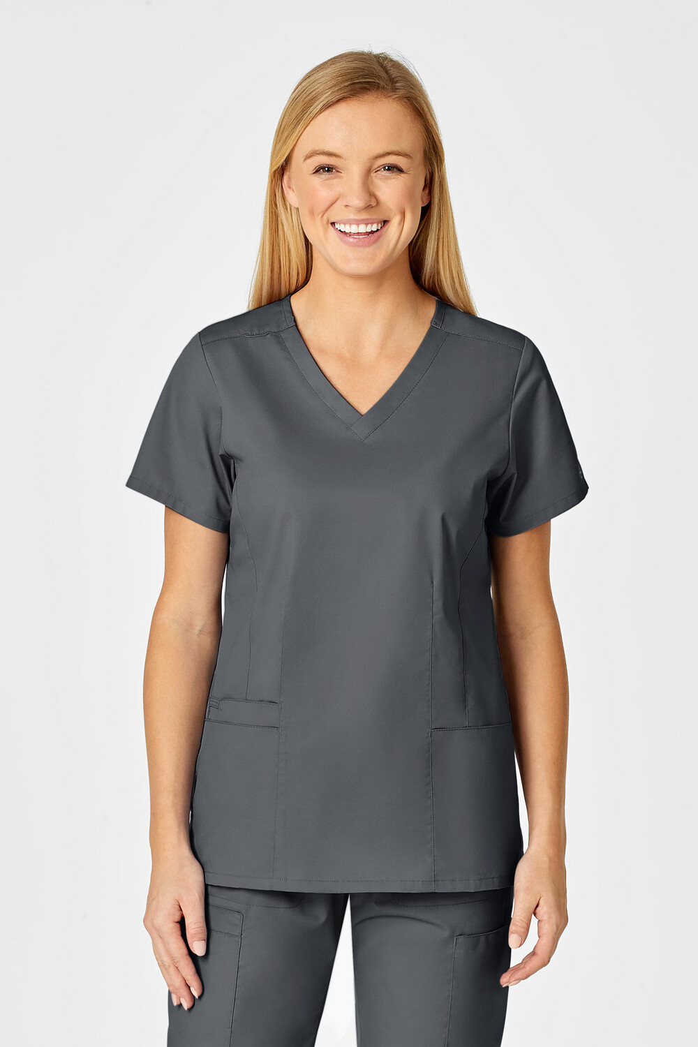 Casacca donna 105 scollo a V pewter