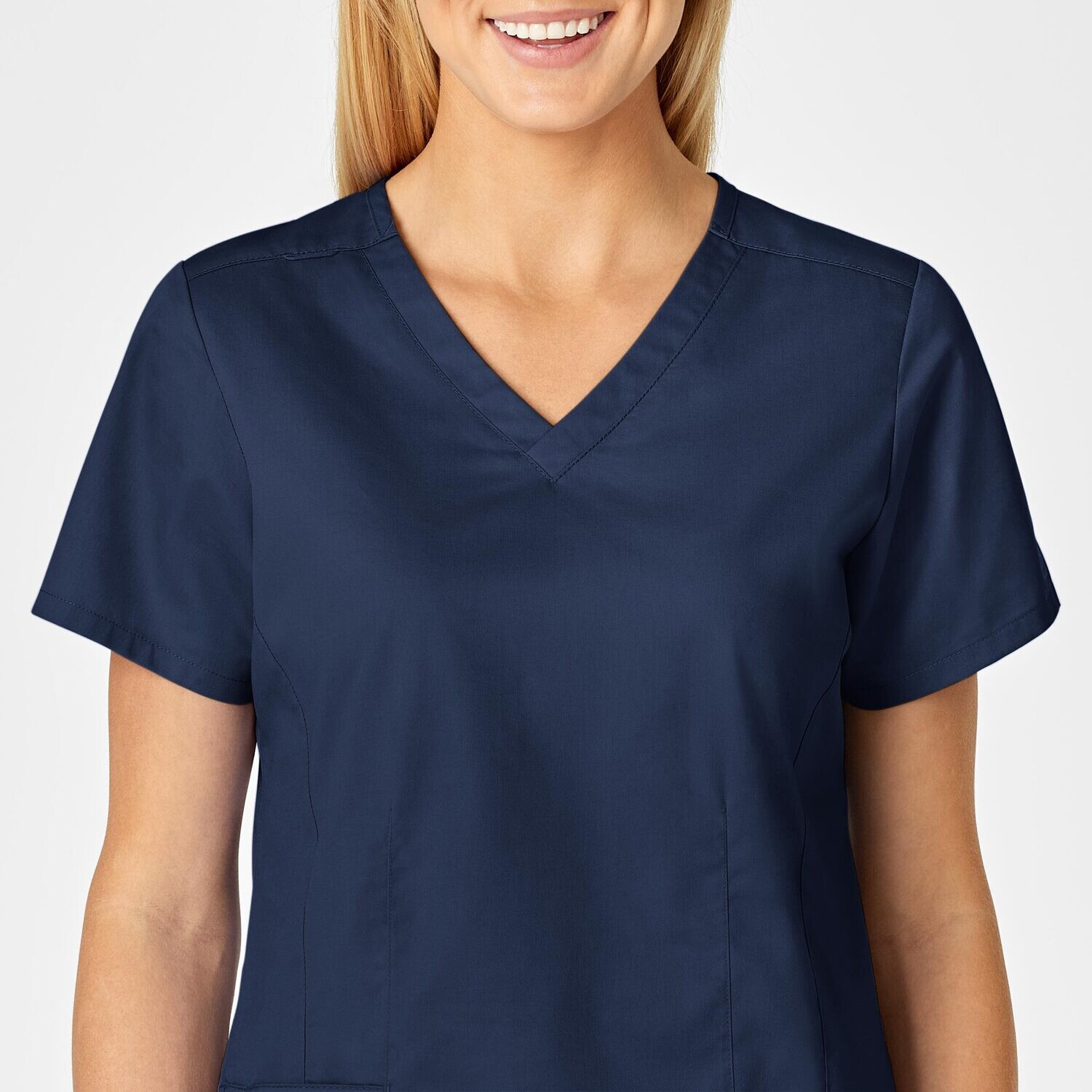 Casacca donna 105 scollo a V navy blue