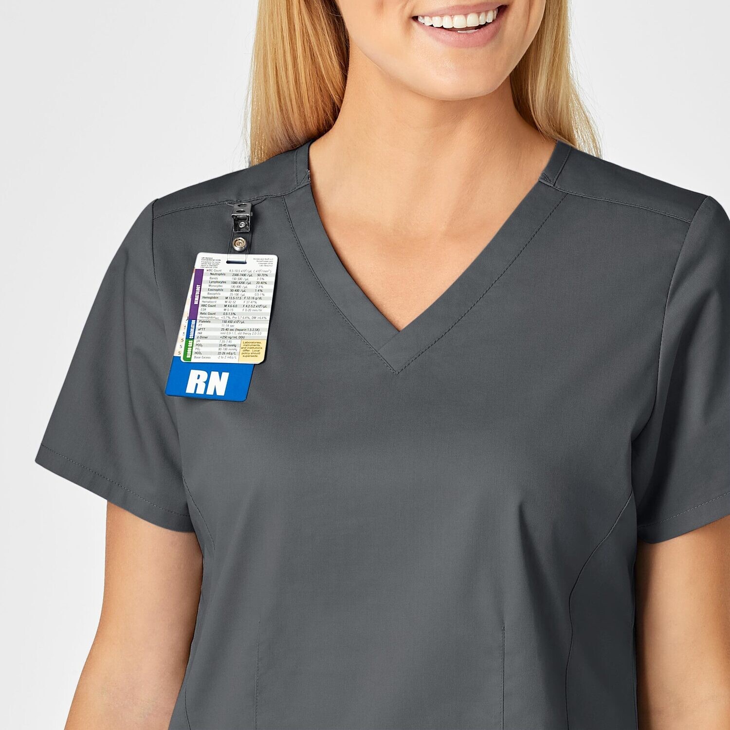 Casacca donna 105 scollo a V pewter
