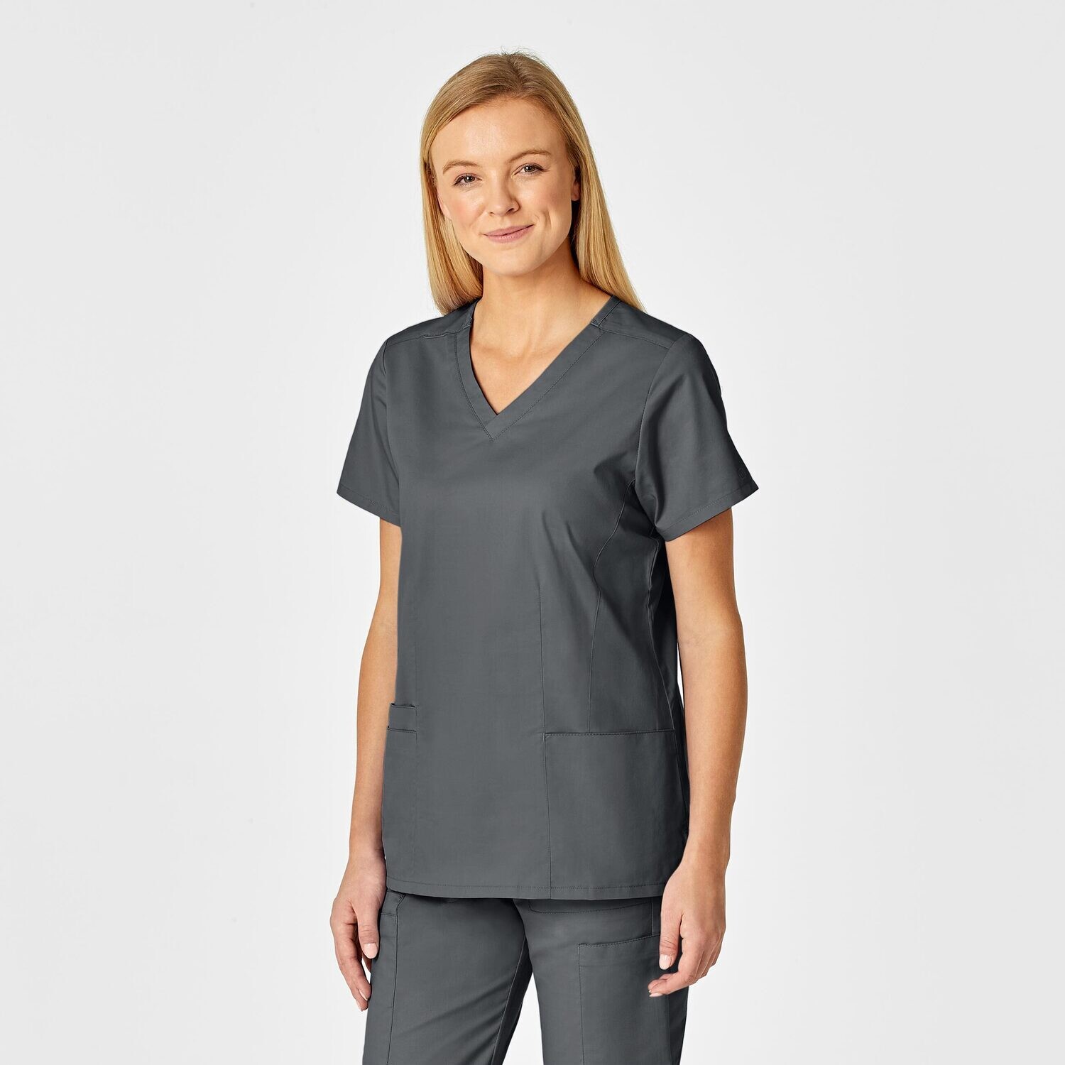Casacca donna 105 scollo a V pewter